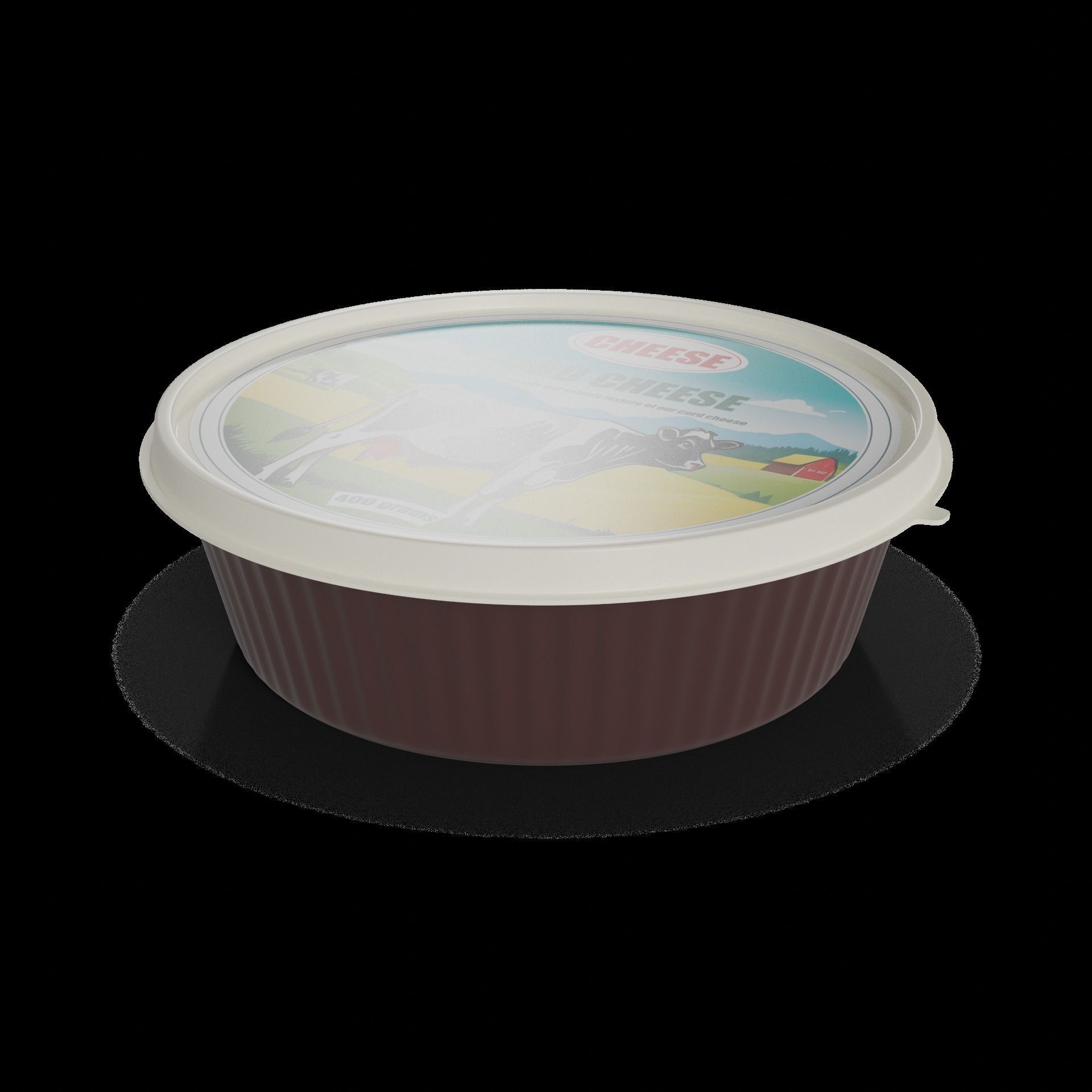 Curd cheese Curd Cheese Low-poly 3D model_1