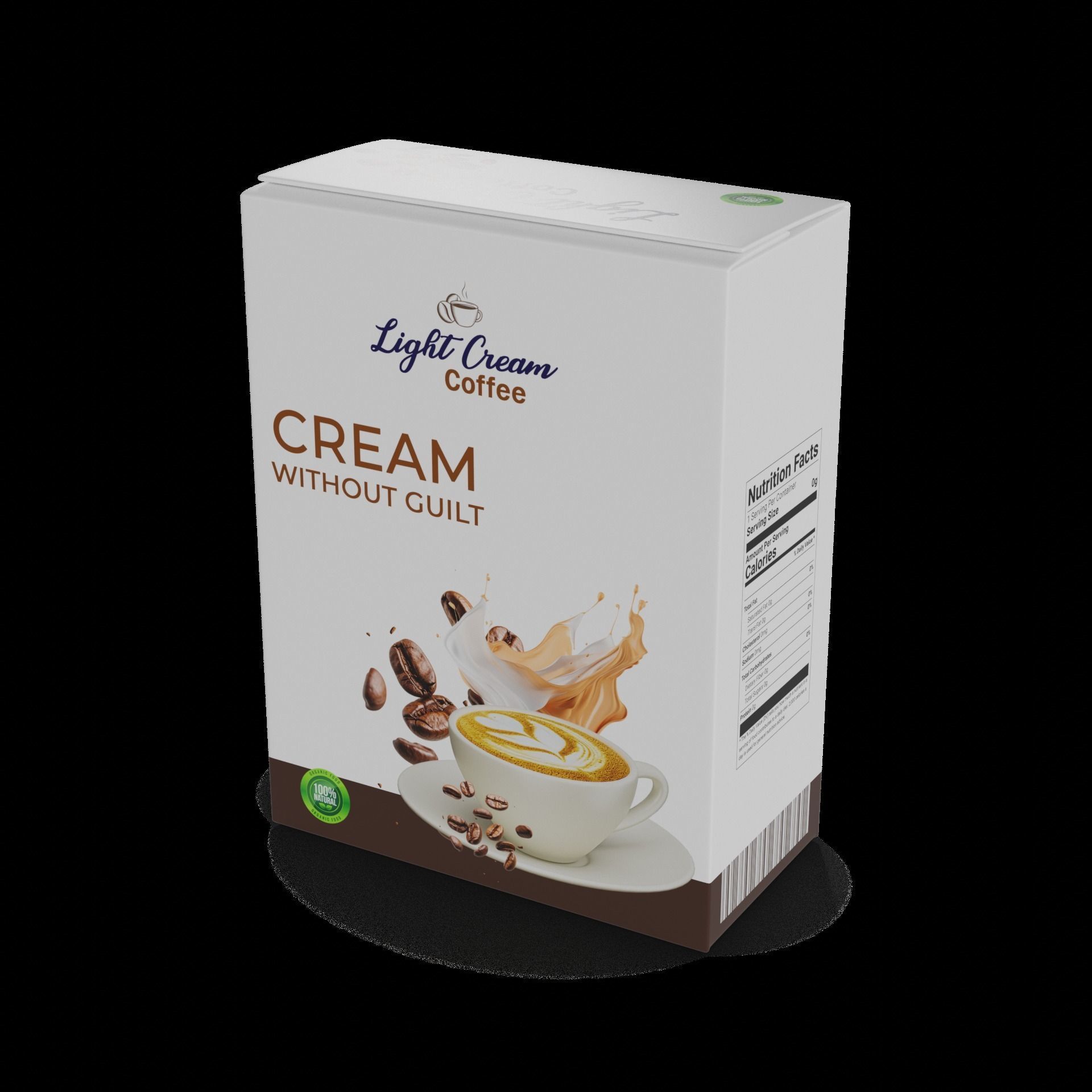 Cream Light Cream Low-poly 3D model_1