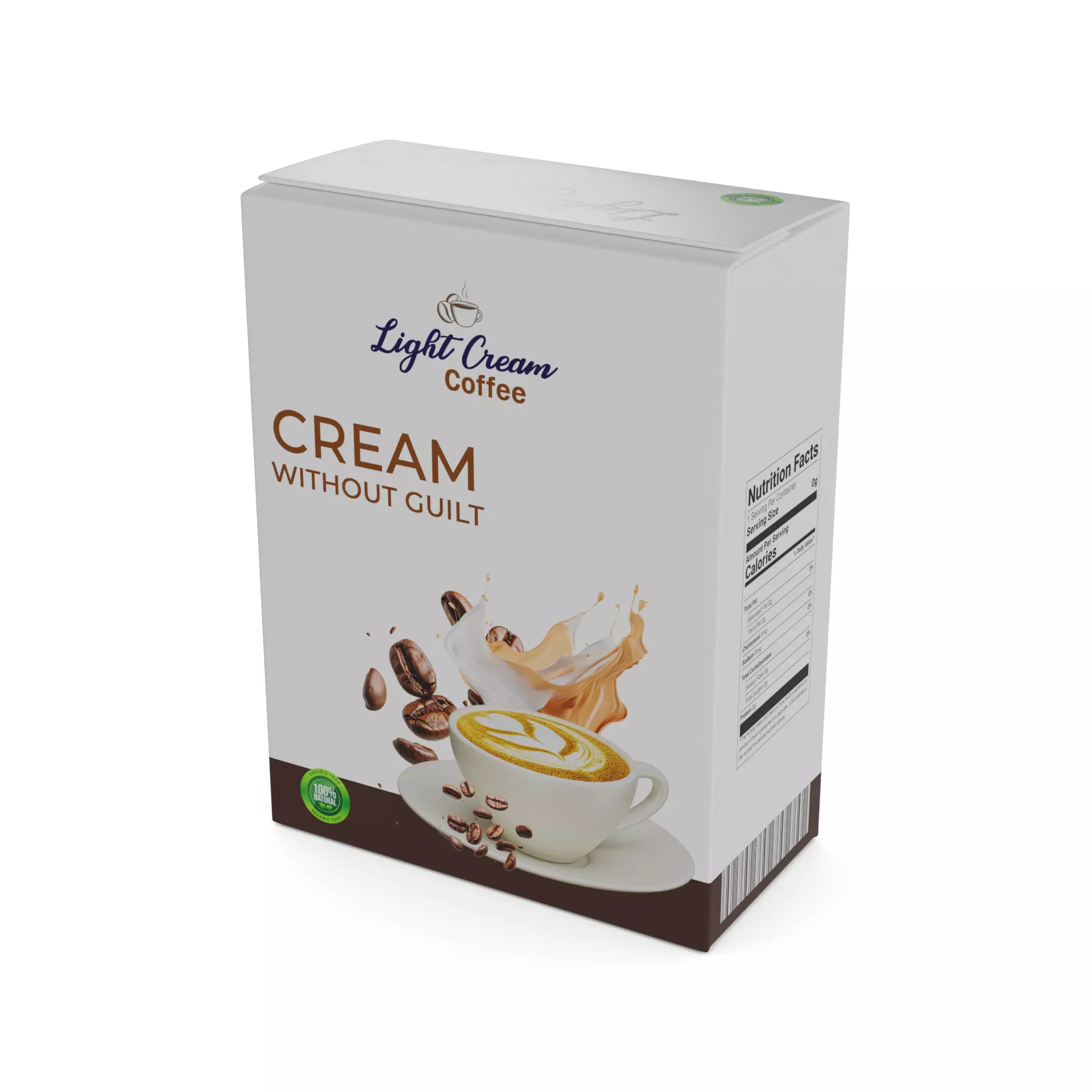 Cream Light Cream Low-poly 3D model_0
