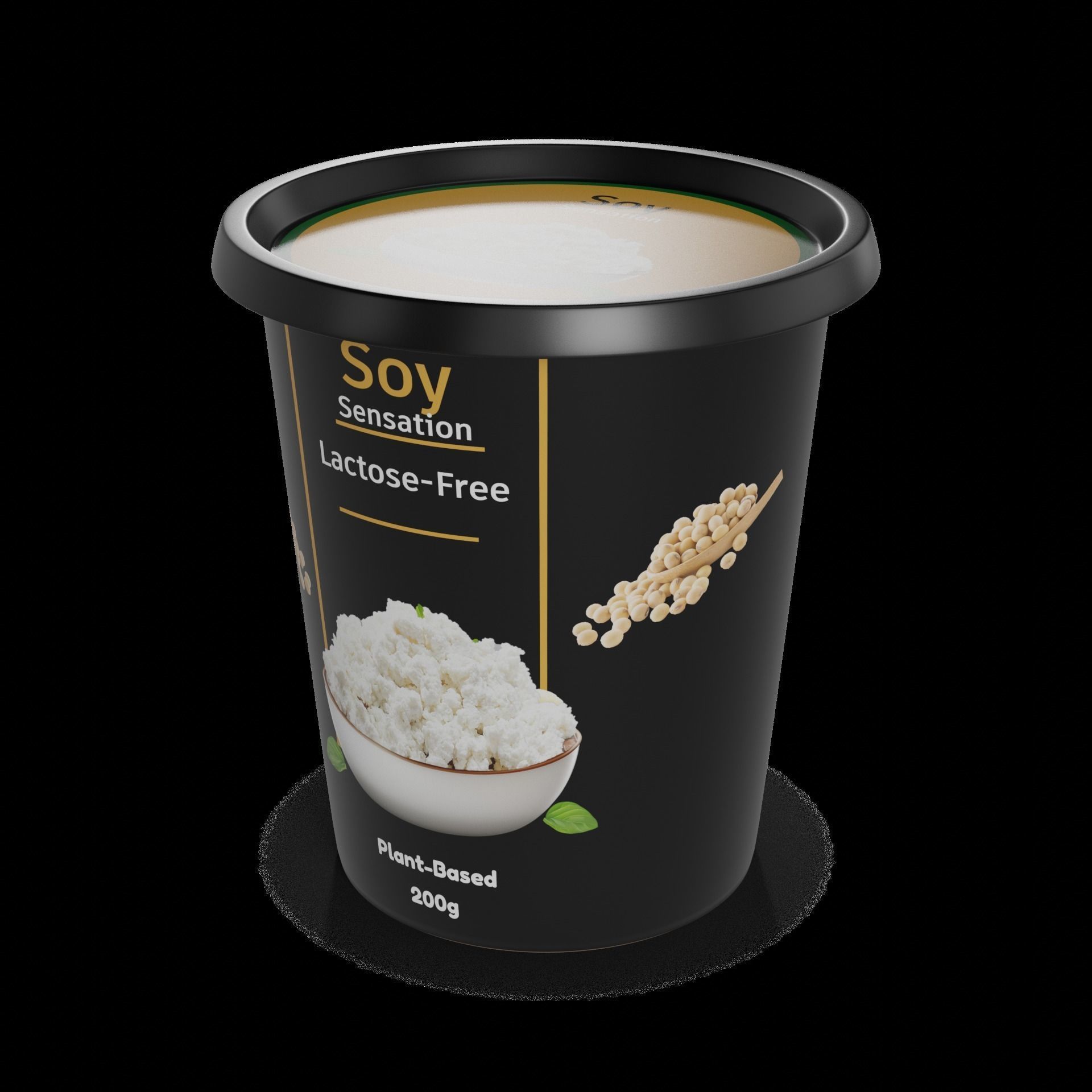 Plantbased cheese alternatives Soy Sensation Low-poly 3D model_1