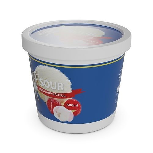 Sour cream Sour Cream Low-poly 3D model