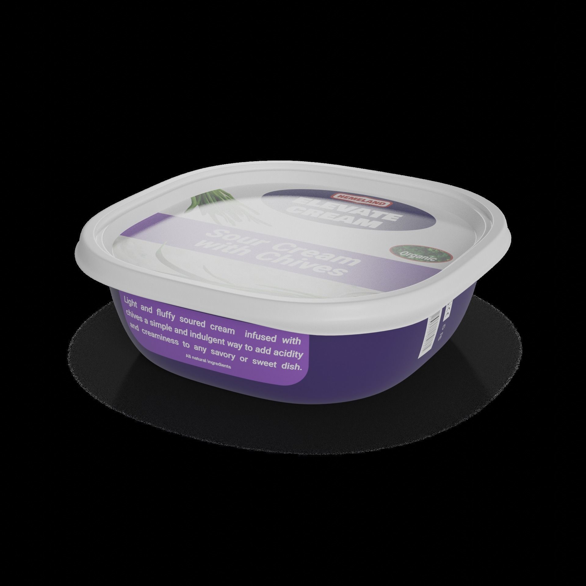 Sour cream Sour Cream with Chives 3D model_1