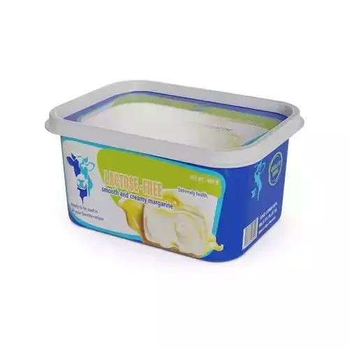 Lactose-free butter and margarine Lactose-Free Margarine Tub Low-poly 3D model
