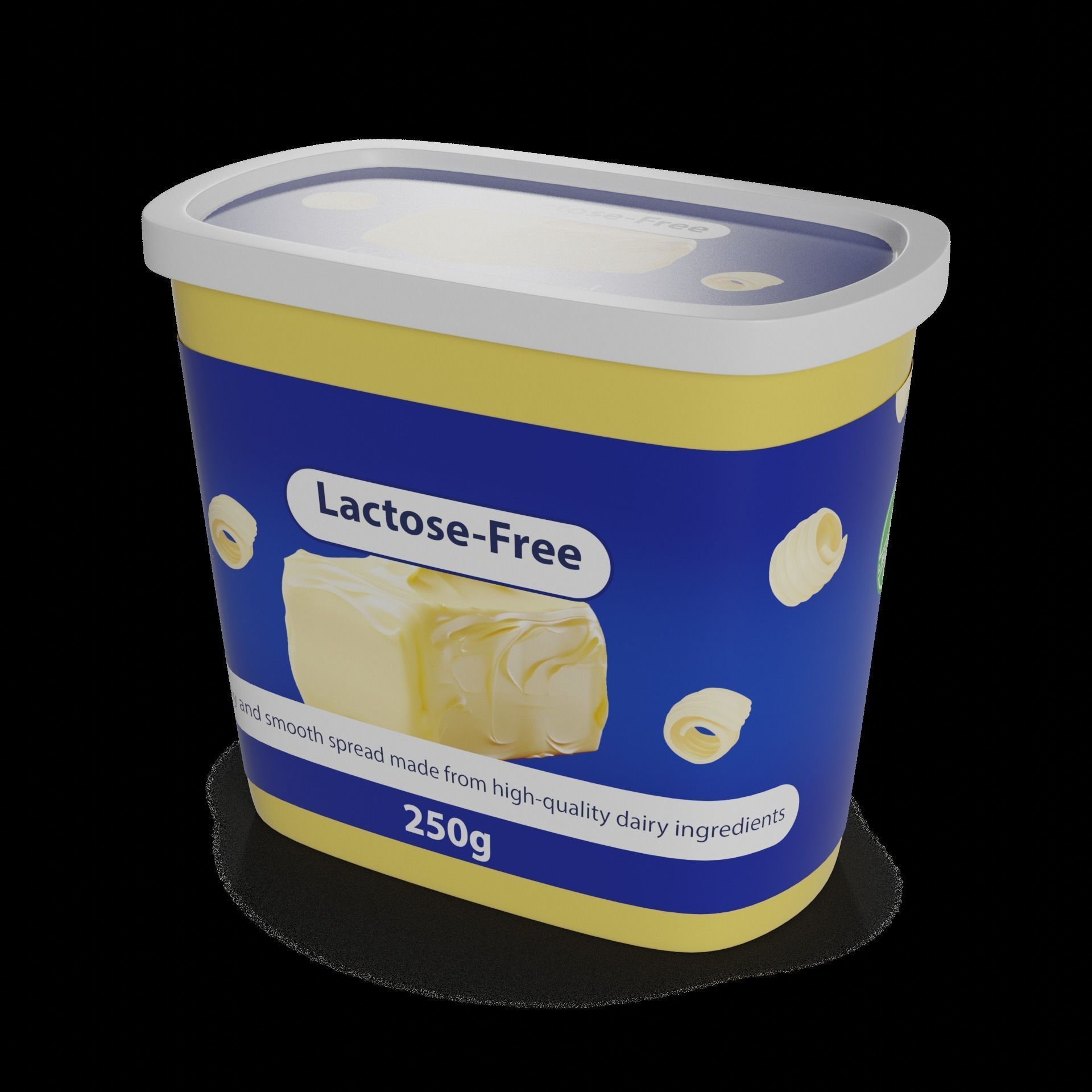 Lactose-free butter and margarine Lactose-Free Butter 3D model_1