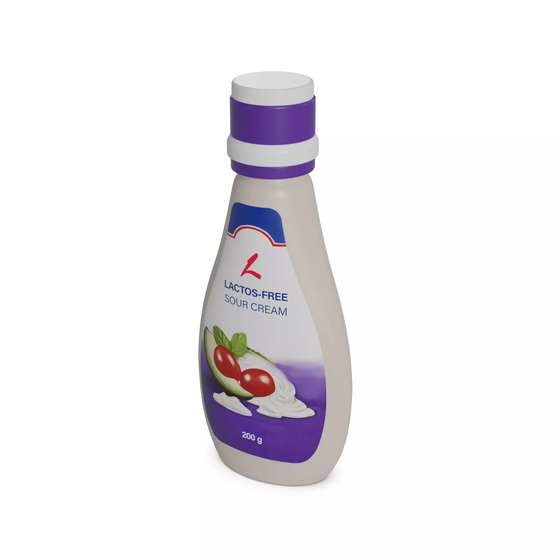 Lactose-free sour cream Lactose-Free Sour Cream Low-poly 3D model_0