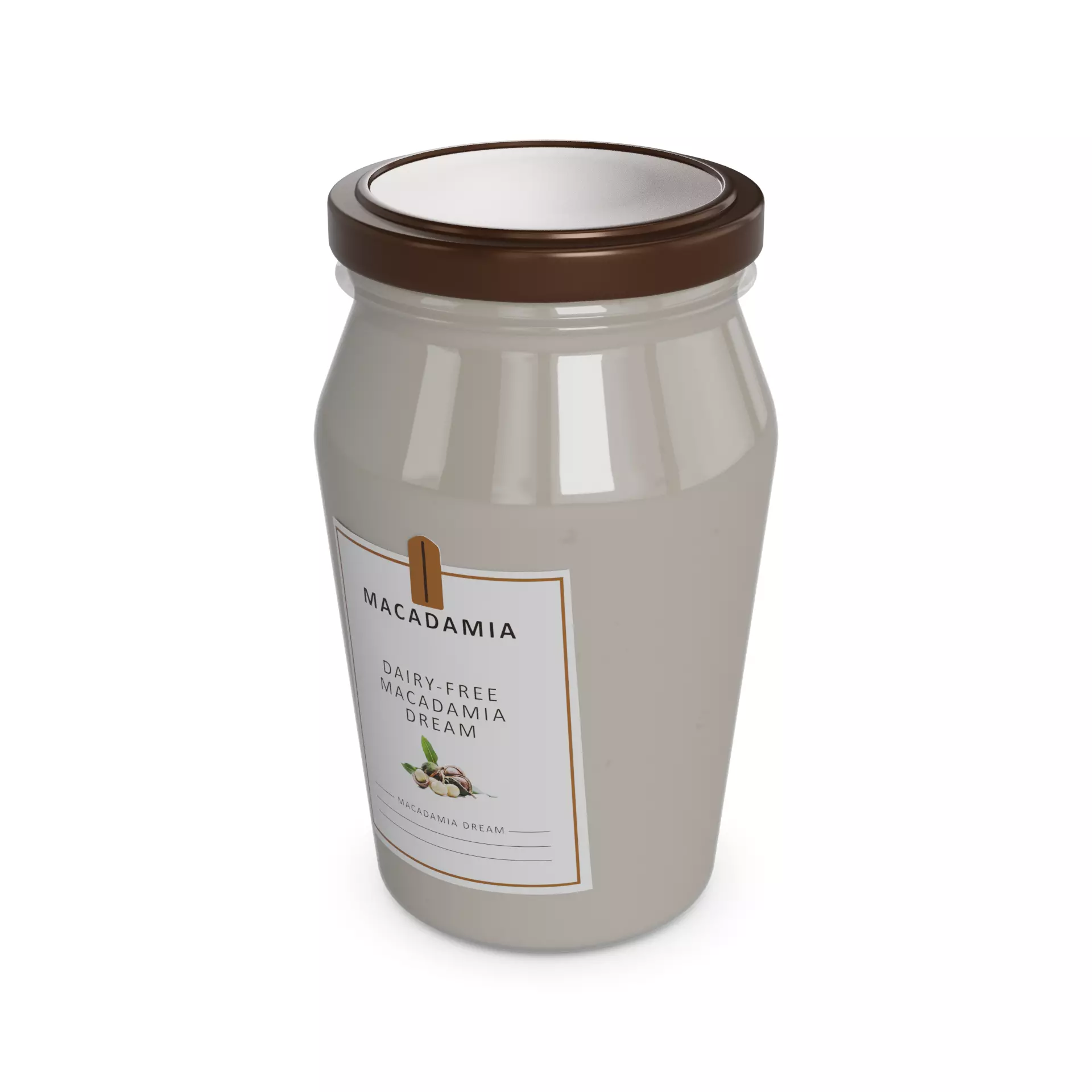 Plantbased yoghurt and dessert alternatives Macadamia Dream Low-poly 3D model_0