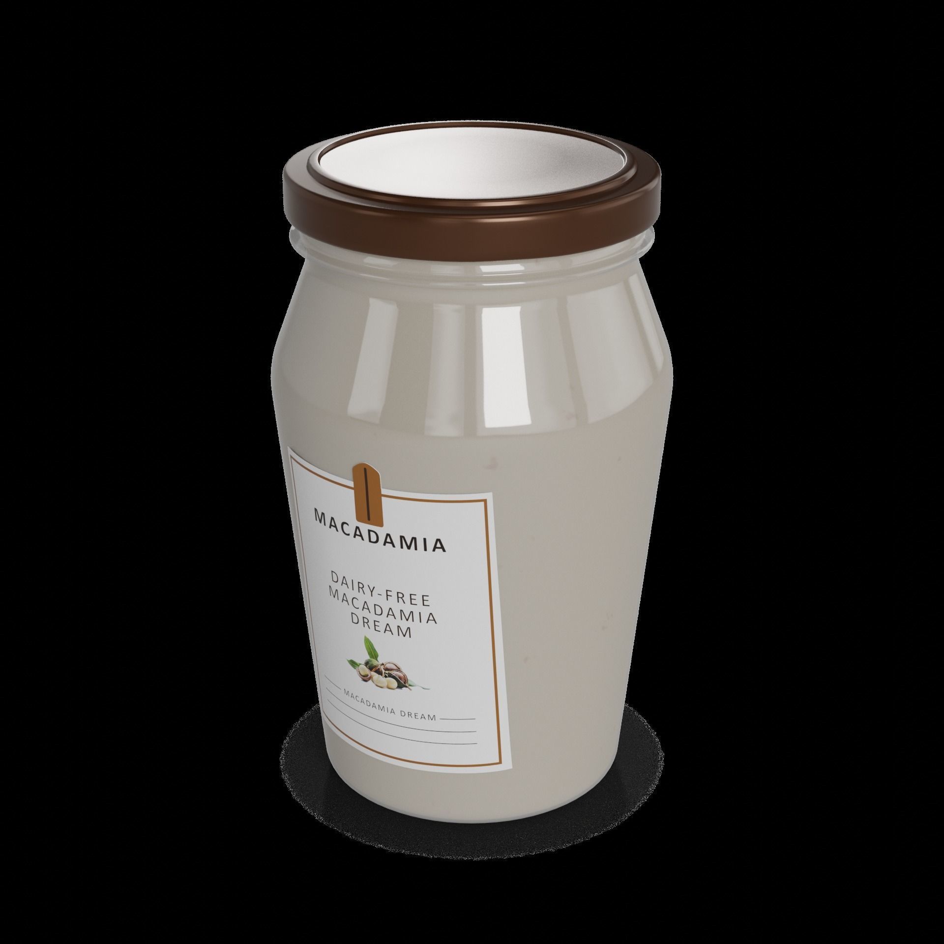 Plantbased yoghurt and dessert alternatives Macadamia Dream Low-poly 3D model_1