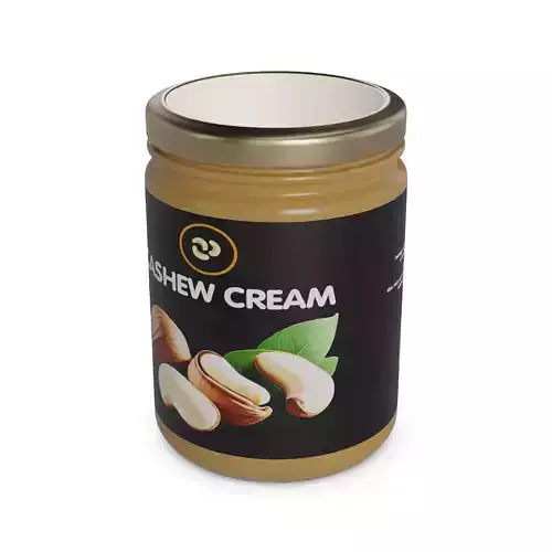 Plantbased yoghurt and dessert alternatives Cashew Cream Low-poly 3D model