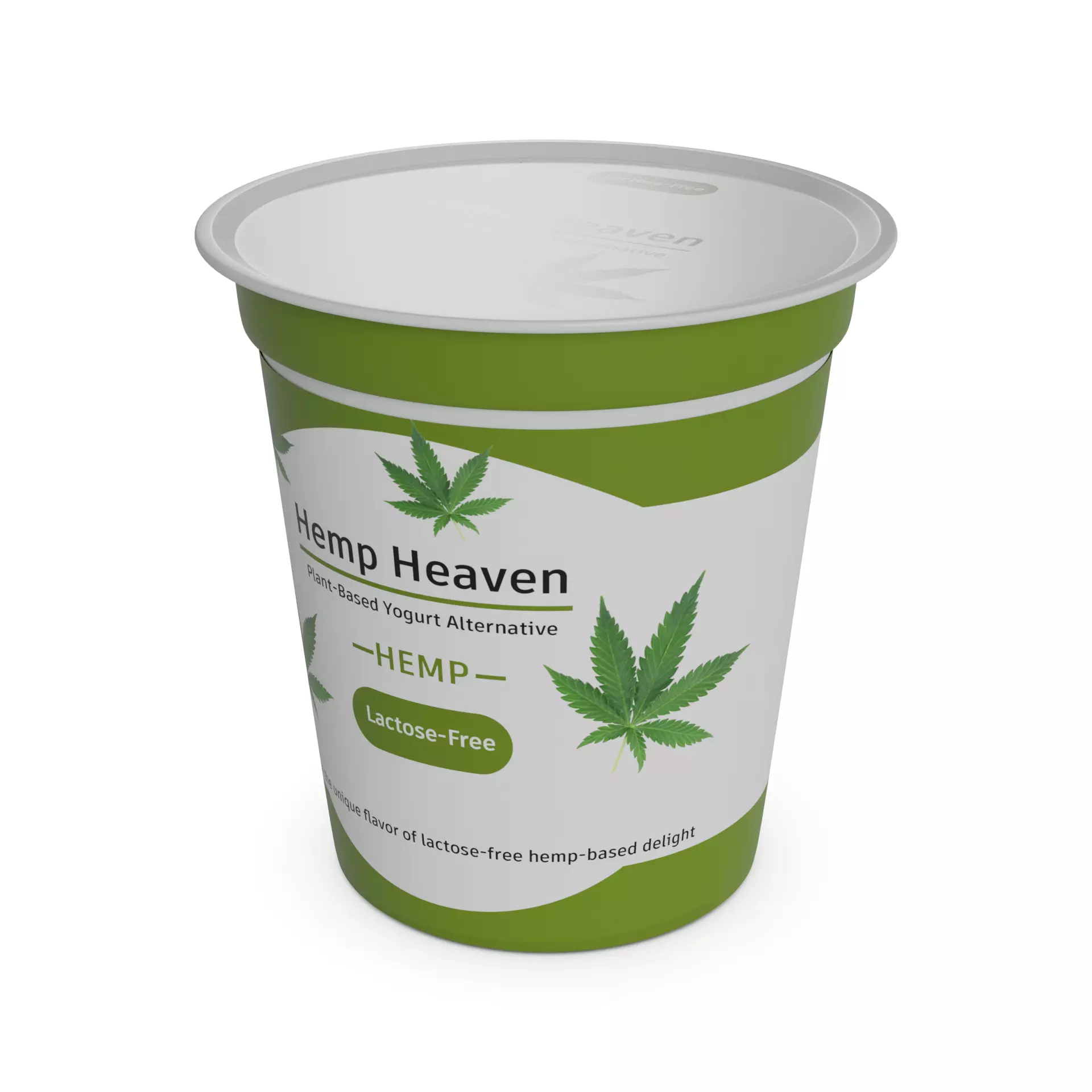 Plantbased yoghurt and dessert alternatives Hemp Heaven Low-poly 3D model