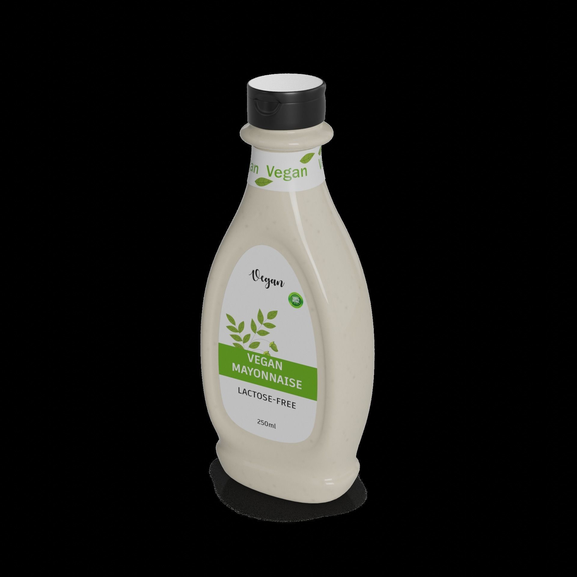 Plantbased mayonnaises alternatives Vegan Mayonnaise Low-poly 3D model_1