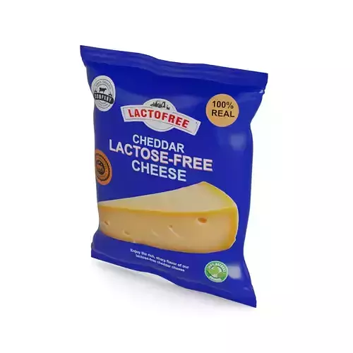 Lactose-free cheese Lactose-Free Cheddar Cheese Low-poly 3D model
