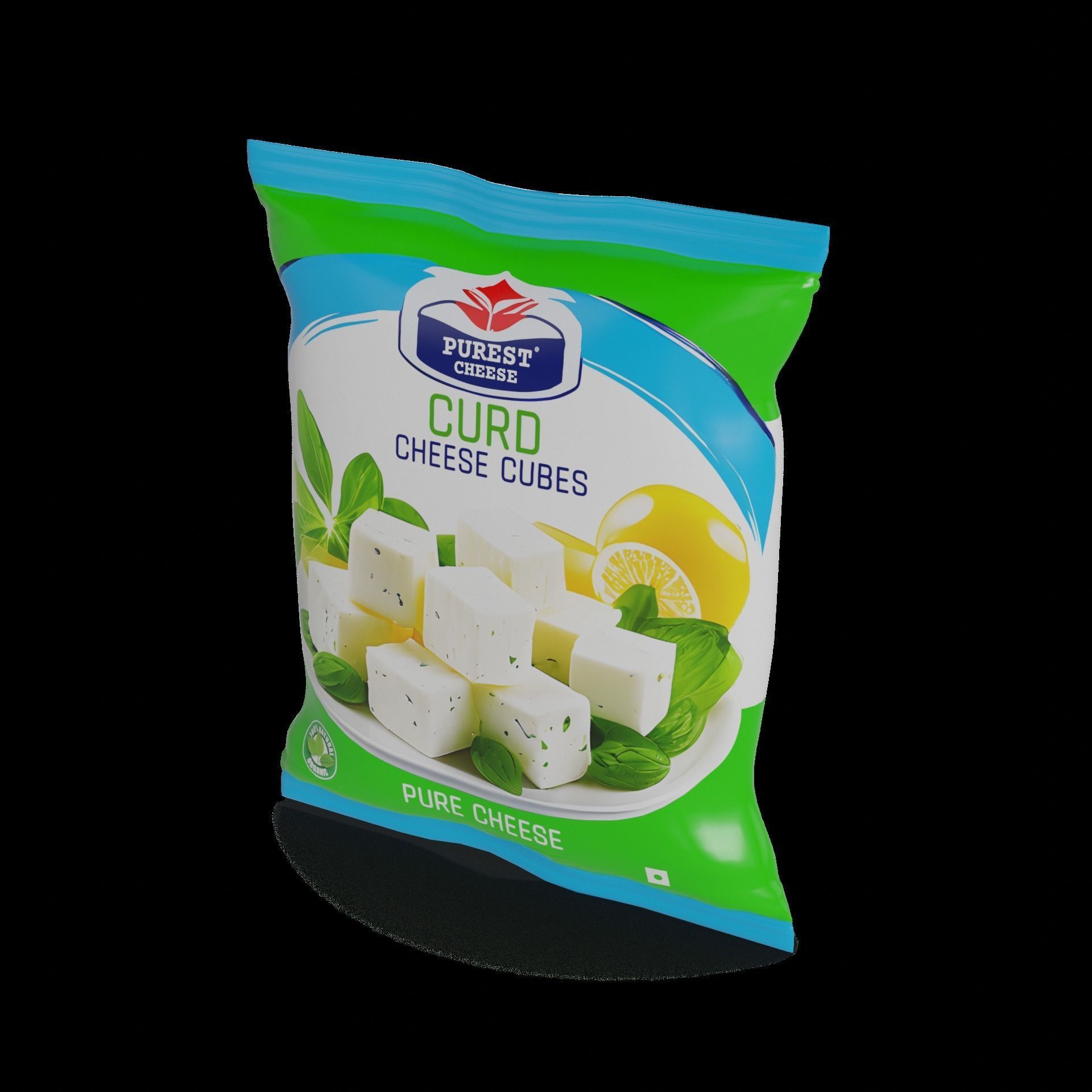Curd cheese Curd Cheese Cubes Low-poly 3D model_1