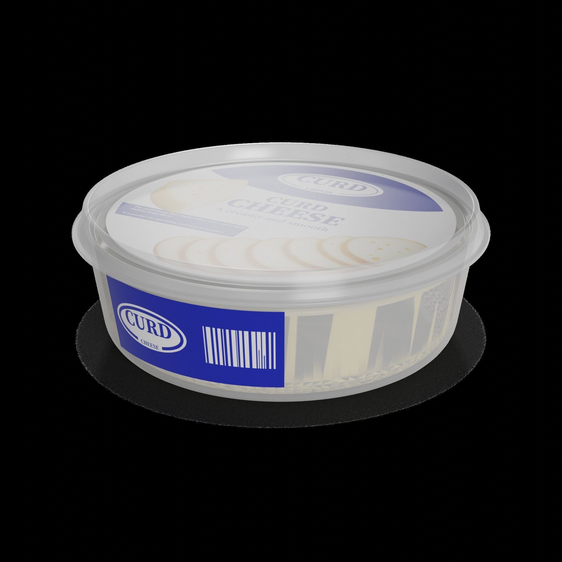 Curd cheese Curd Cheese Low-poly 3D model_1