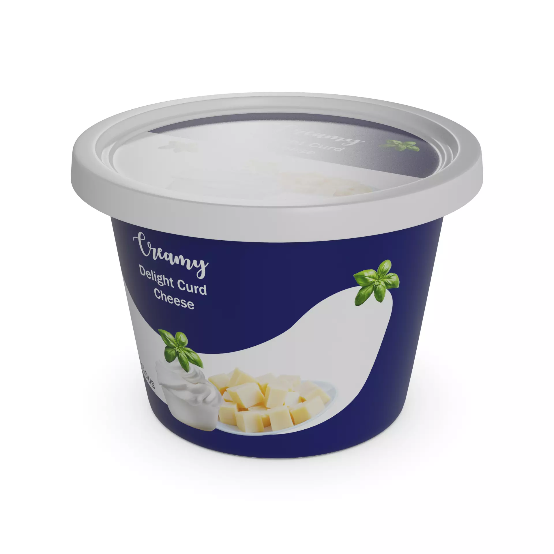 Dessert curd cheese Creamy Delight Curd Cheese Low-poly 3D model