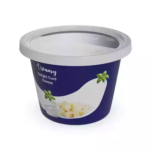Dessert curd cheese Creamy Delight Curd Cheese Low-poly 3D model