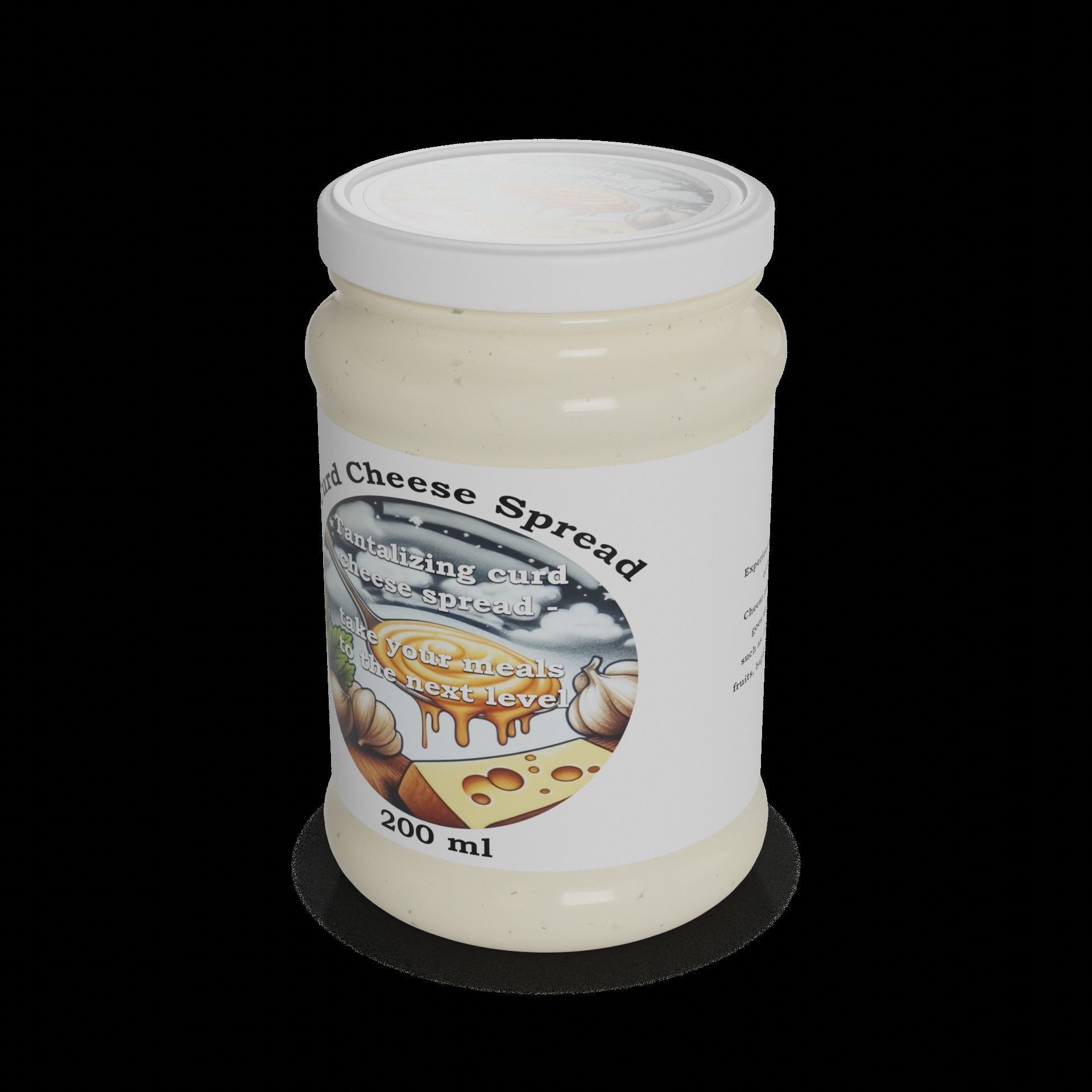 Curd cheese spread Curd Cheese Spread Low-poly 3D model_1