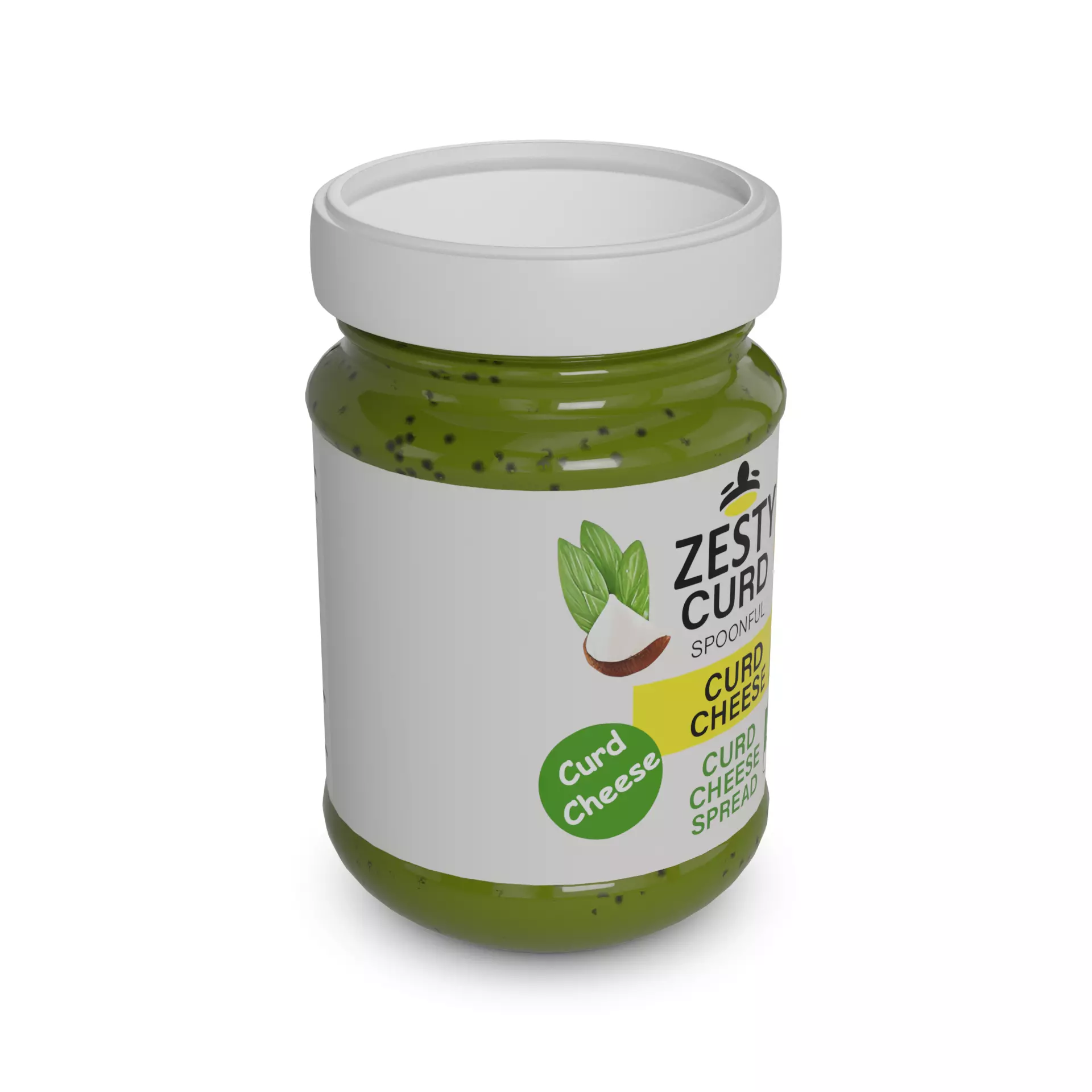 Curd cheese spread Curd Cheese Spread Low-poly 3D model_0