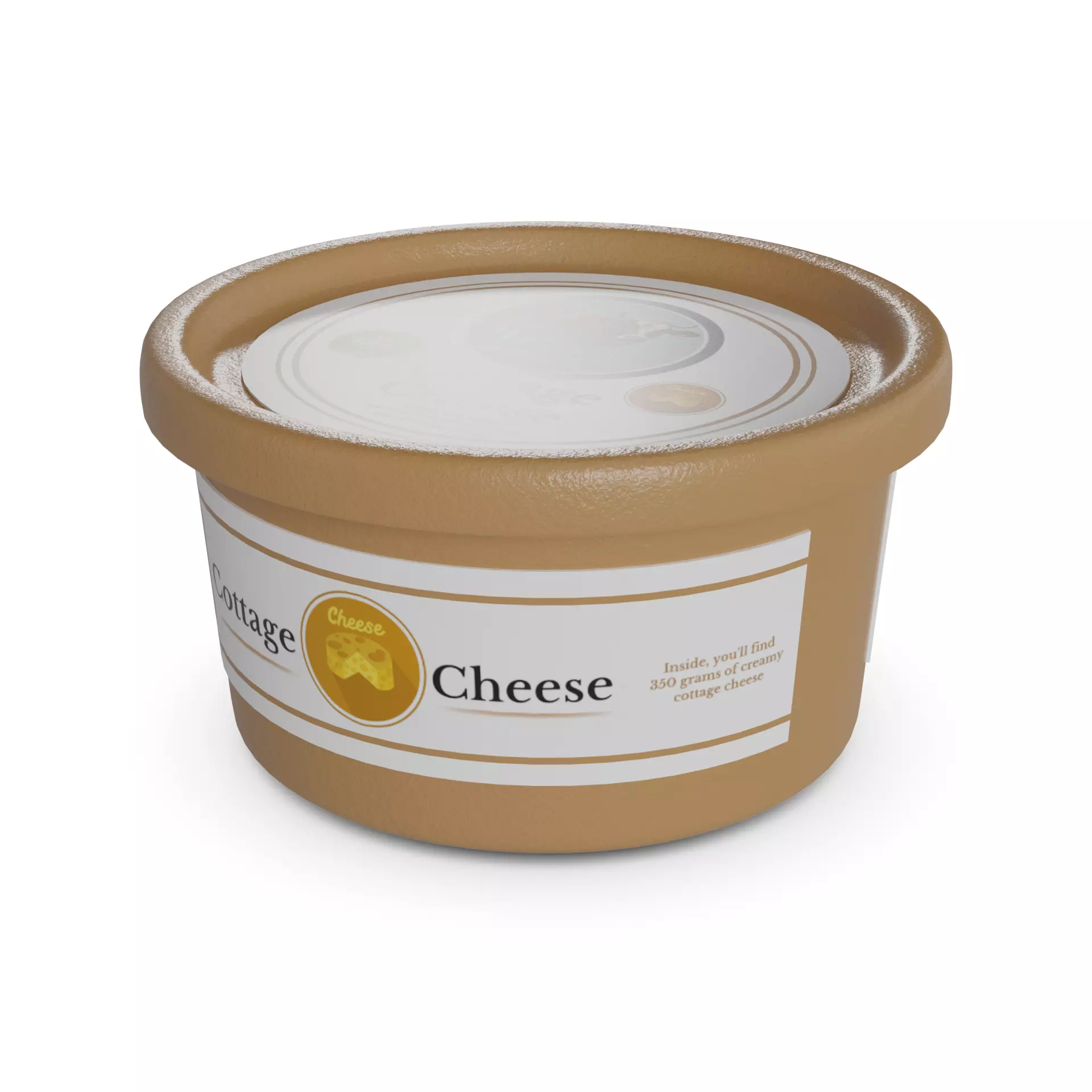 Cottage cheese Cottage Cheese Low-poly 3D model_0