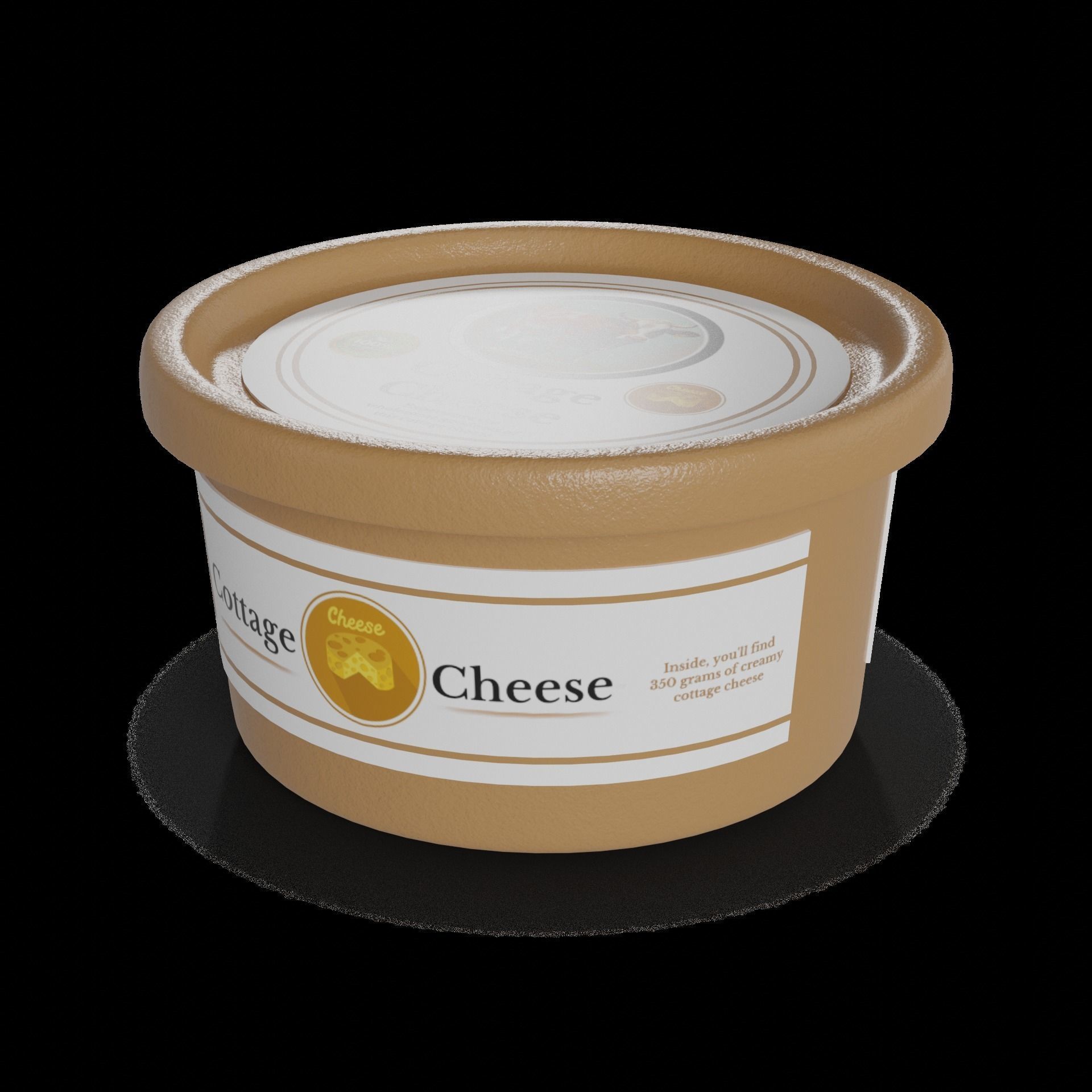 Cottage cheese Cottage Cheese Low-poly 3D model_1