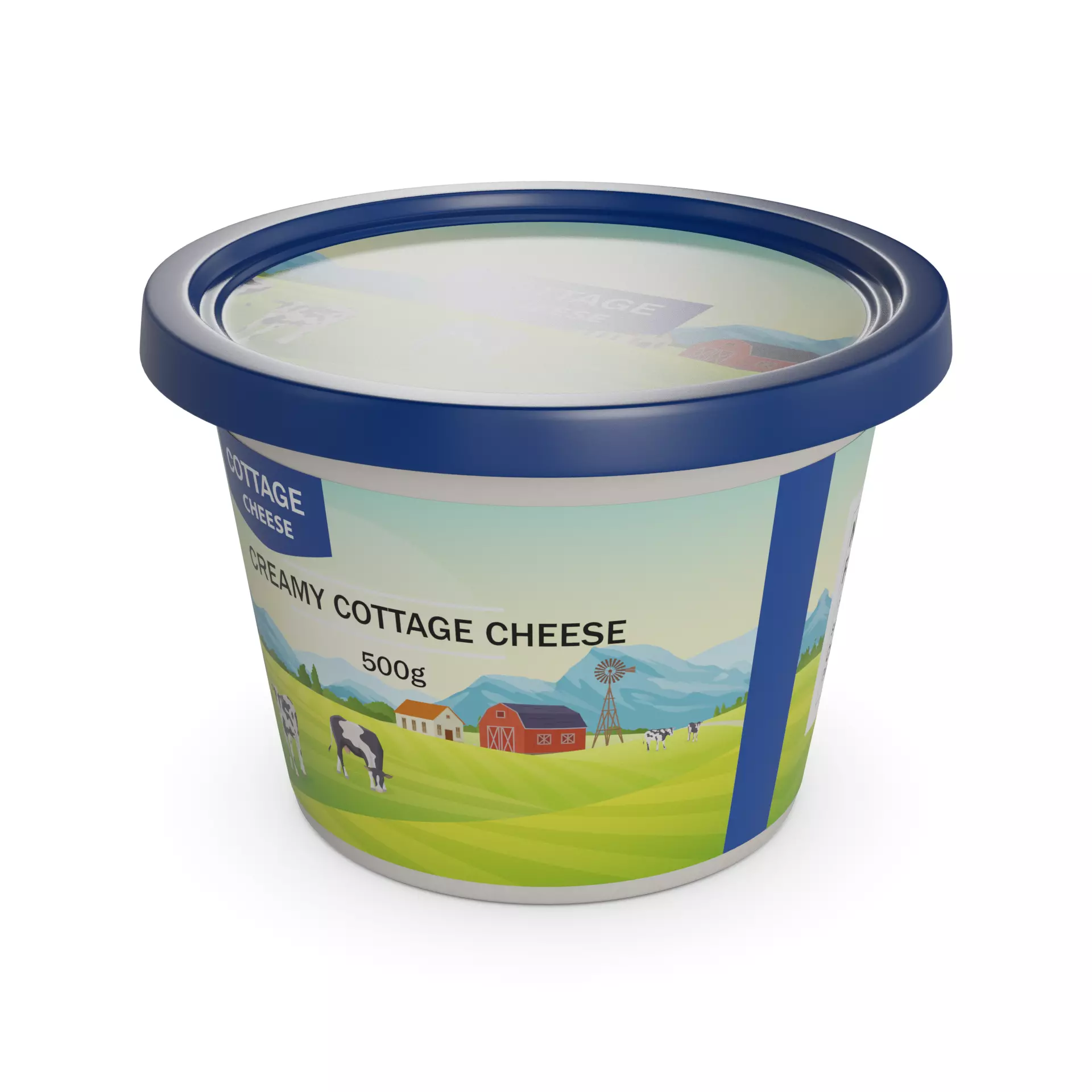 Cottage cheese Cottage Cheese Low-poly 3D model_0