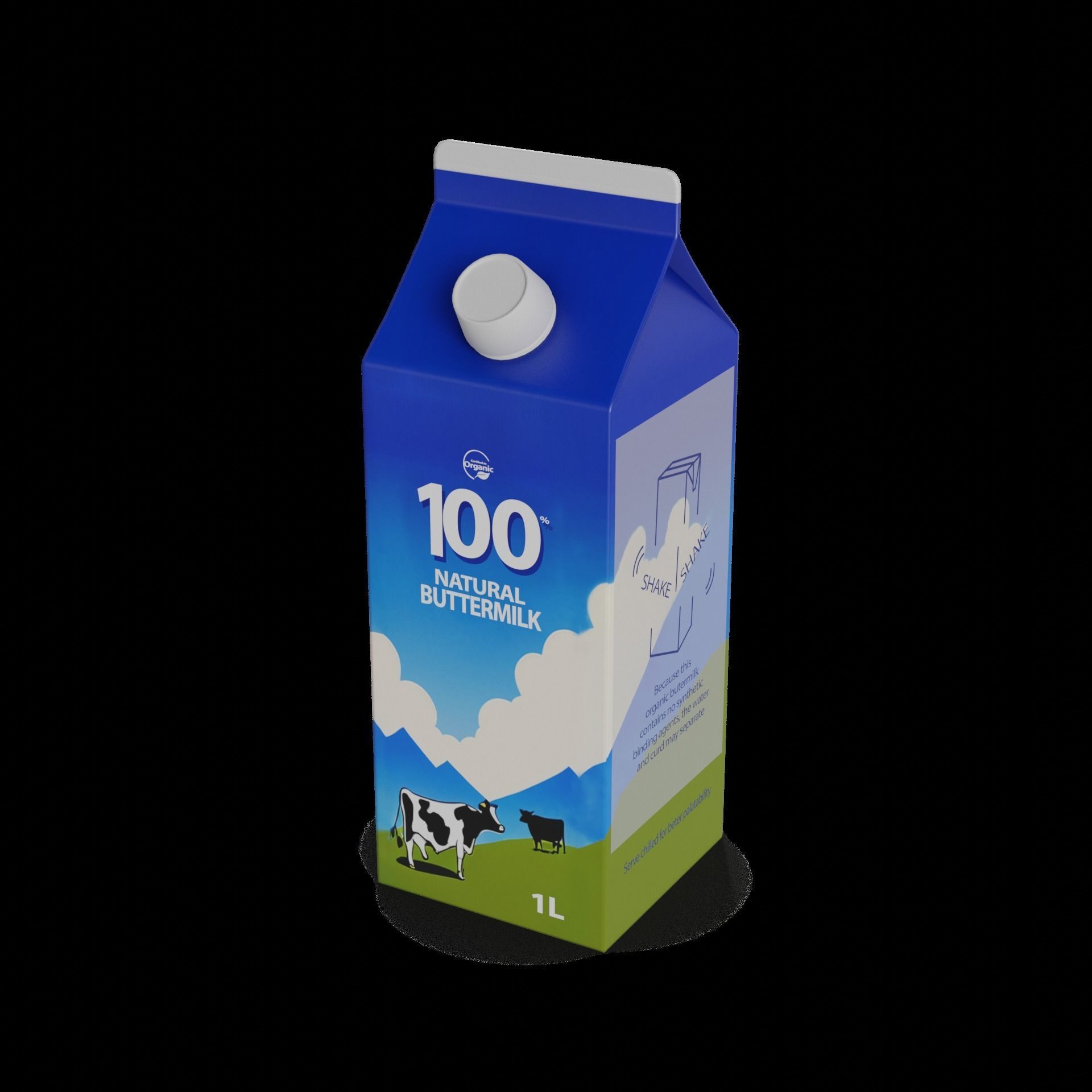 Buttermilk Buttermilk Low-poly 3D model_1