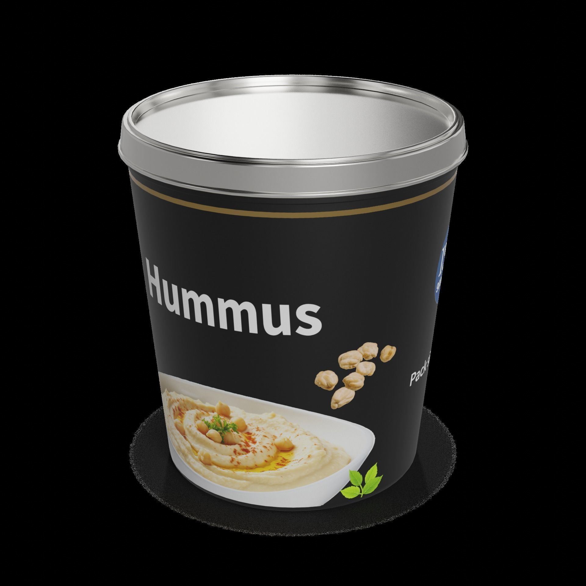 Hummus Hummus Low-poly 3D model_1