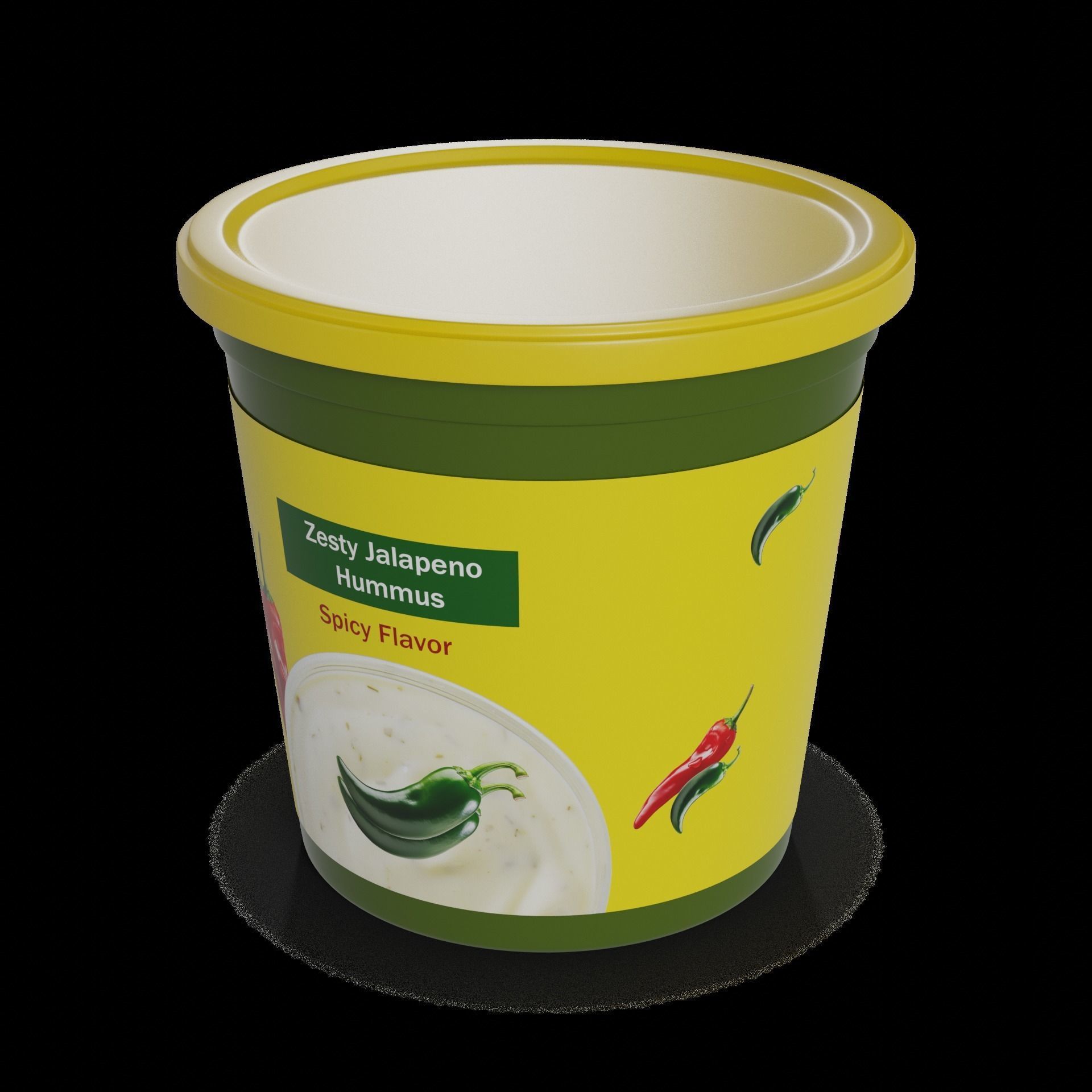 Hummus Hummus Low-poly 3D model_1