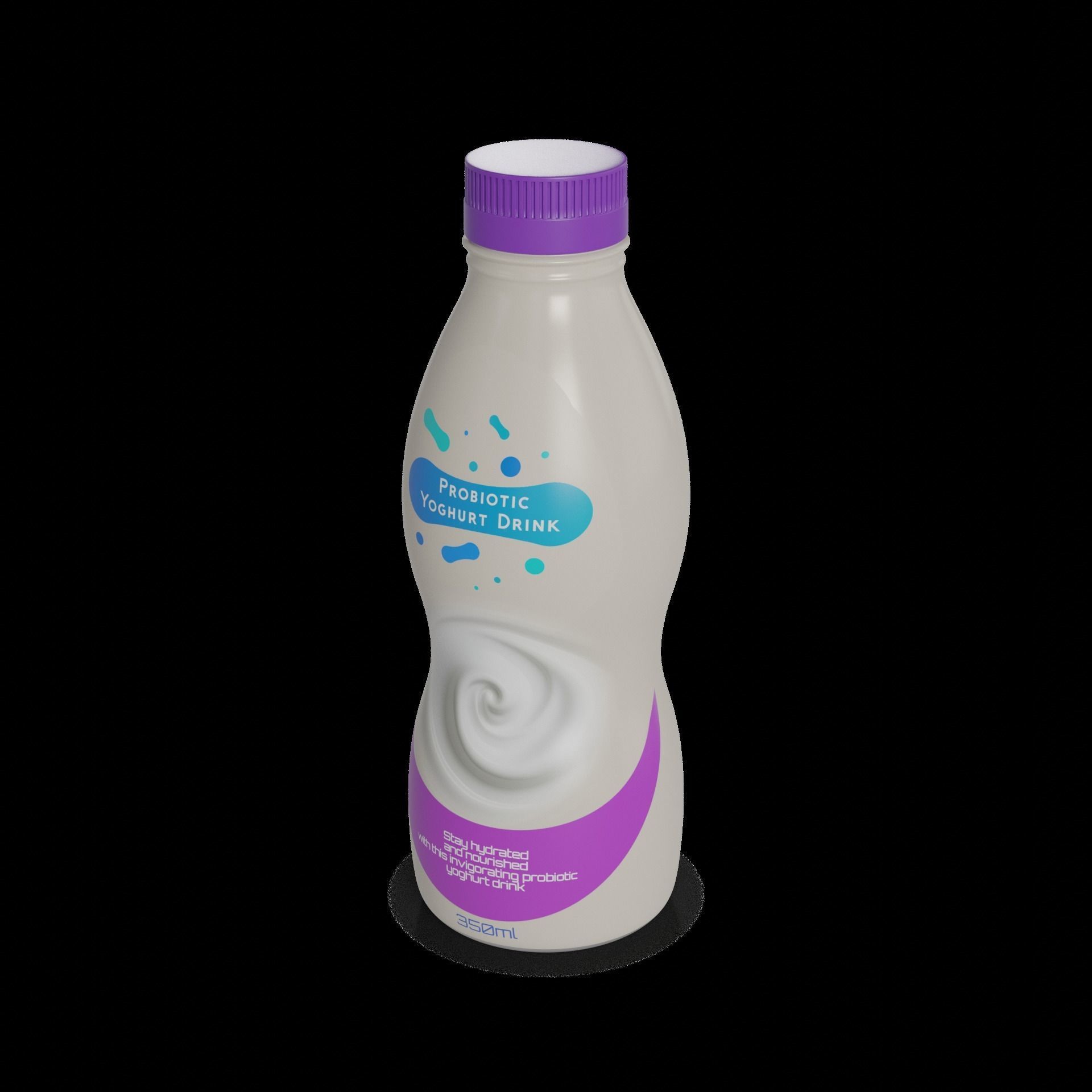 Probiotic drinks Probiotic Yoghurt Drink 3D model_1