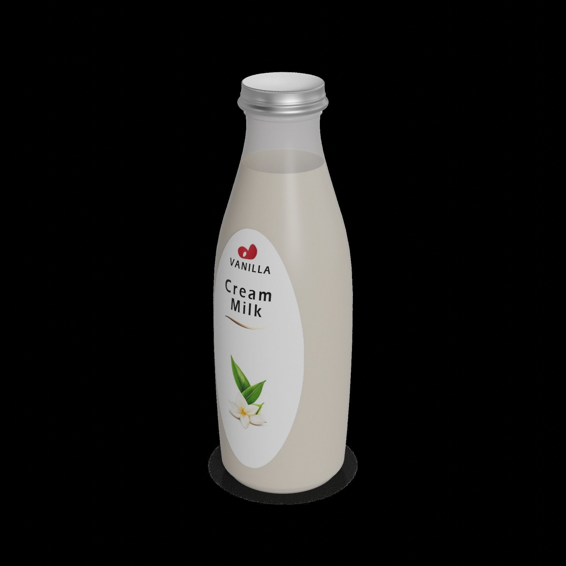 Yoghurt drinks Yoghurt Drink - Vanilla Low-poly 3D model_1