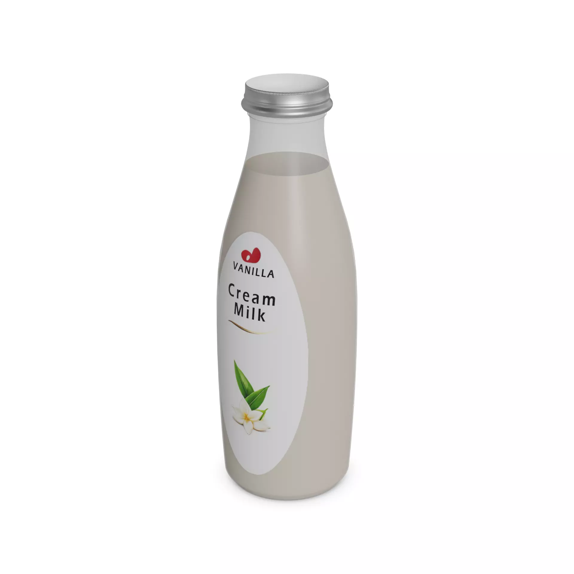 Yoghurt drinks Yoghurt Drink - Vanilla Low-poly 3D model_0