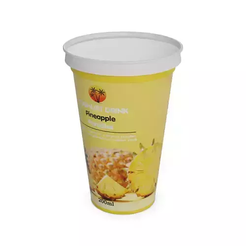 Yoghurt drinks Yoghurt Drink - Pineapple Paradise Low-poly 3D model