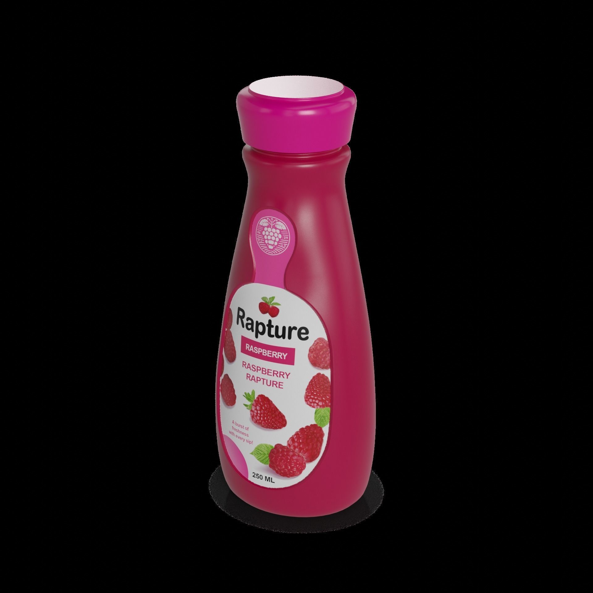 Yoghurt drinks Yoghurt Drink - Raspberry Rapture Low-poly 3D model_1