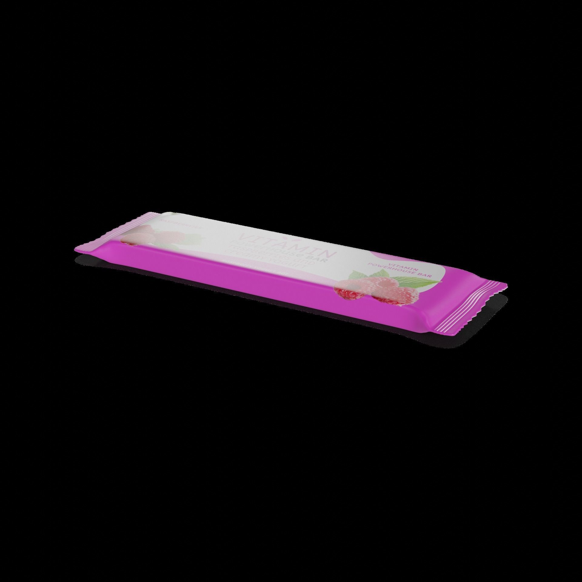 Milk snack bars Raspberry Yogurt Bar 3D model_1