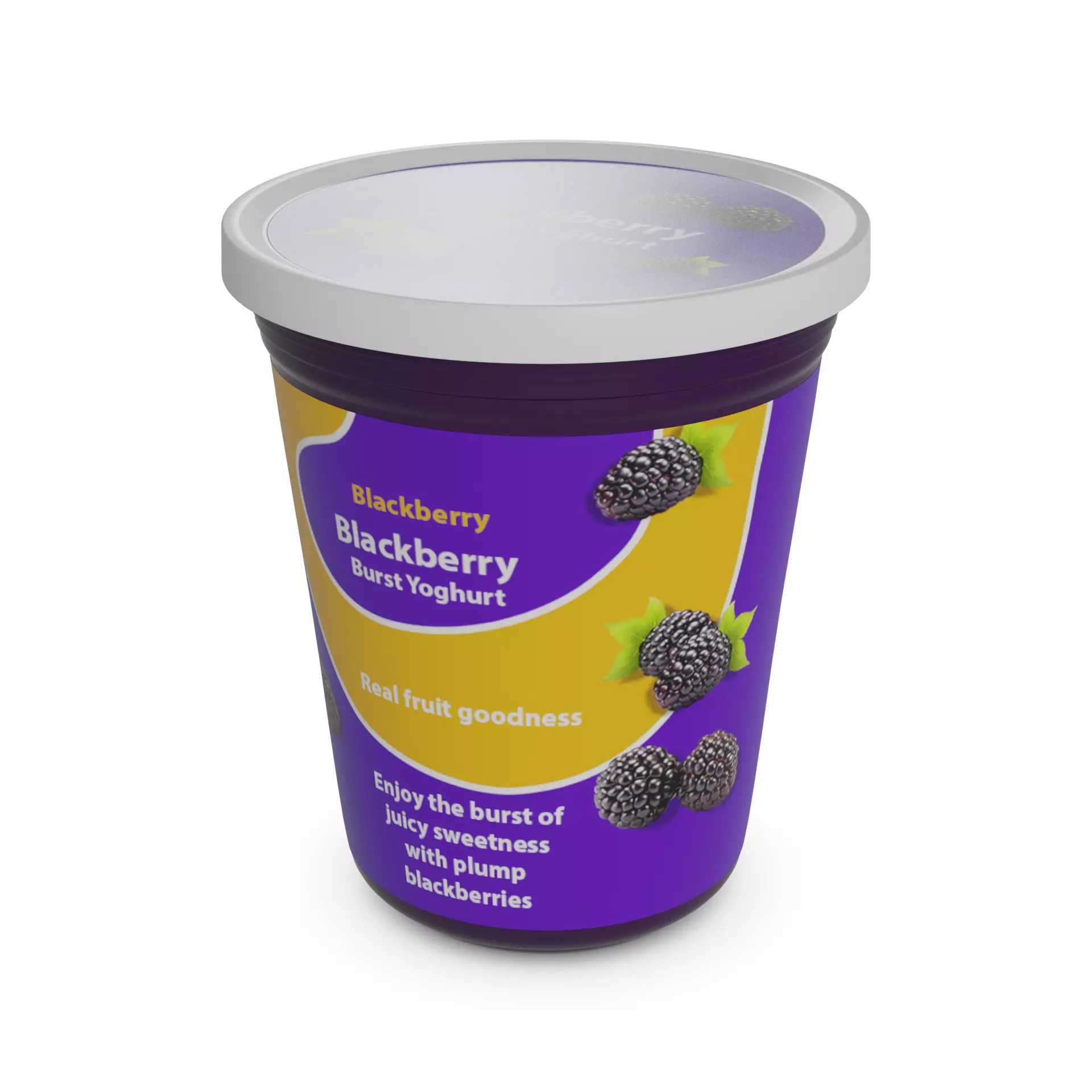 Flavored yoghurts Blackberry Burst 3D model
