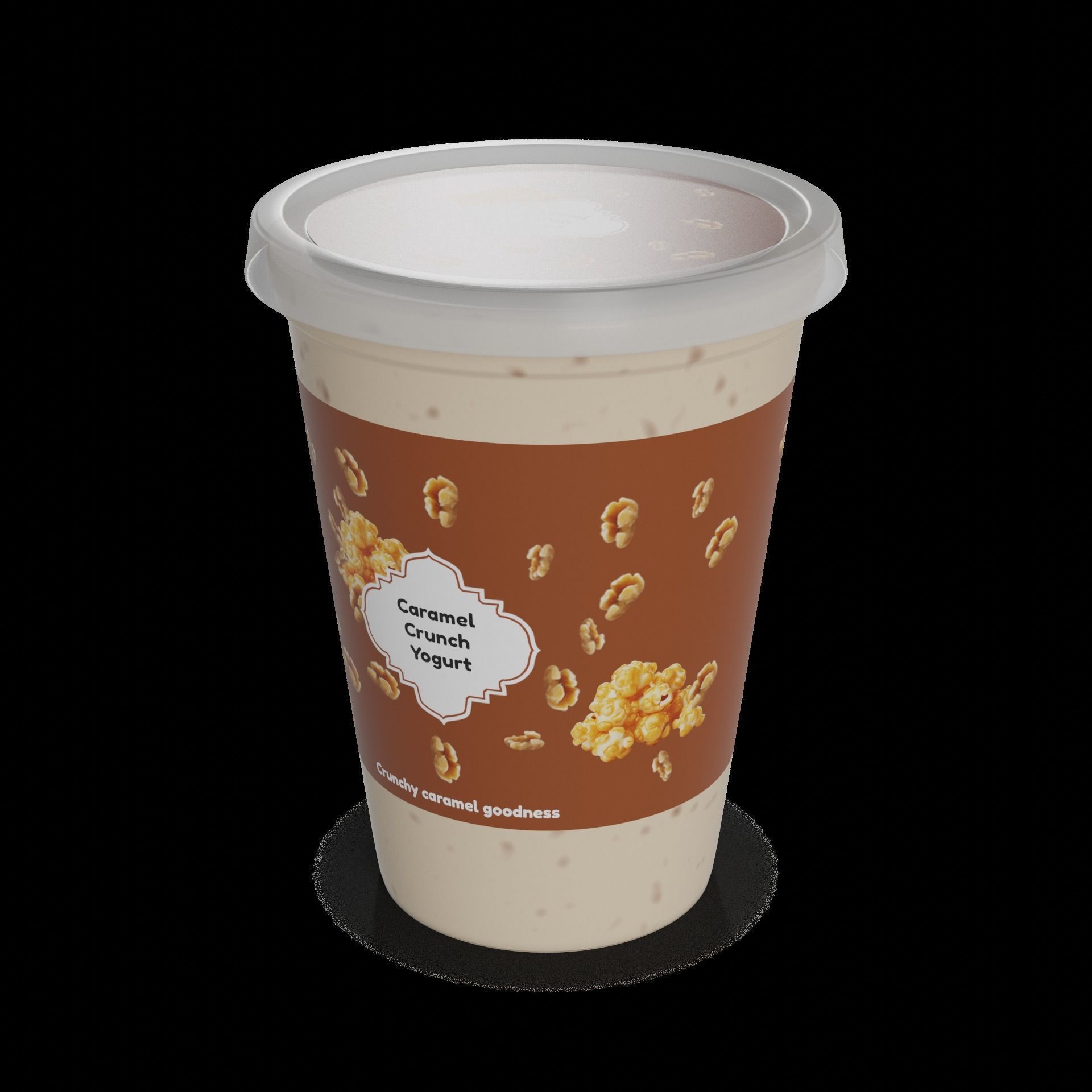 Flavored yoghurts Caramel Crunch Low-poly 3D model_1
