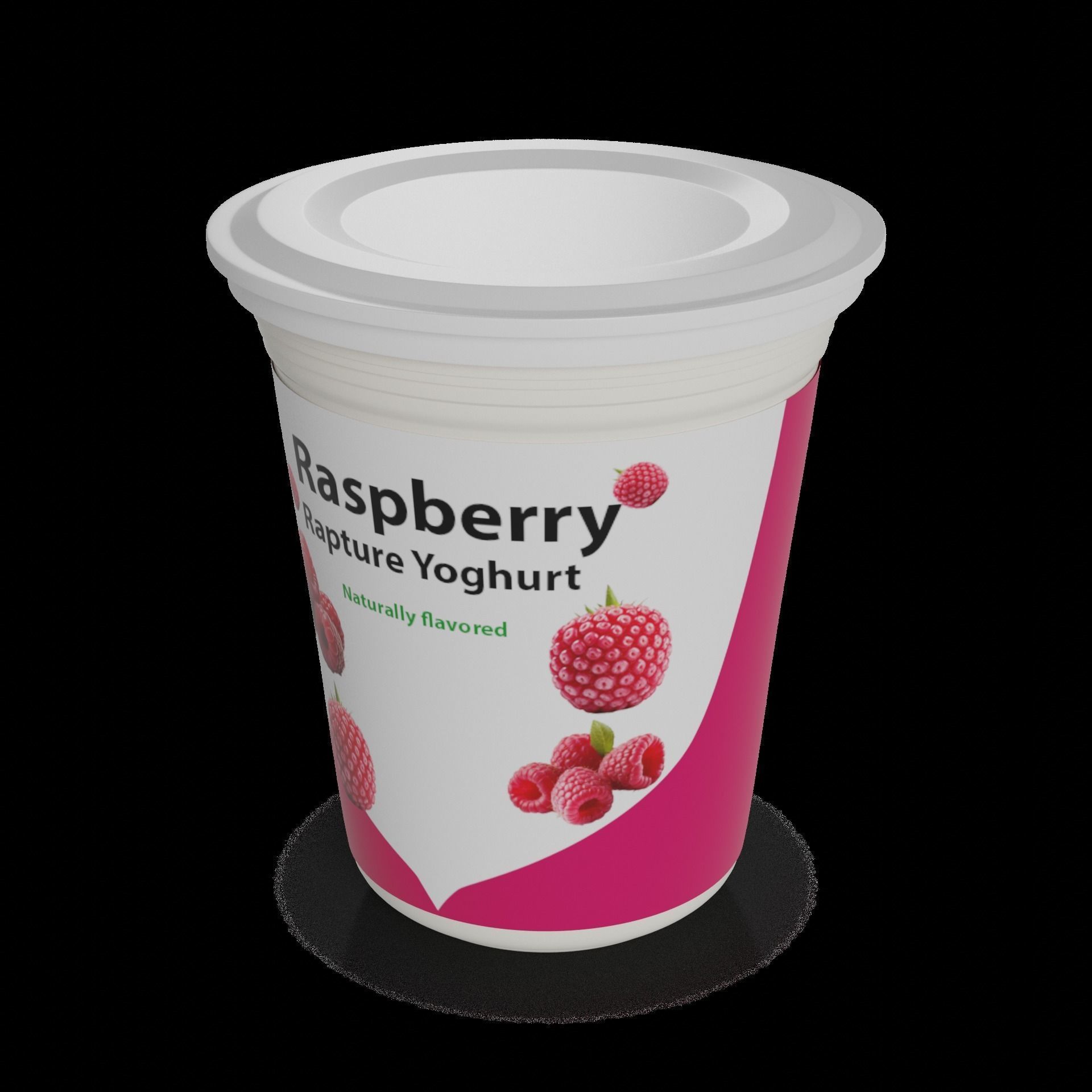 Flavored yoghurts Raspberry Rapture 3D model_1