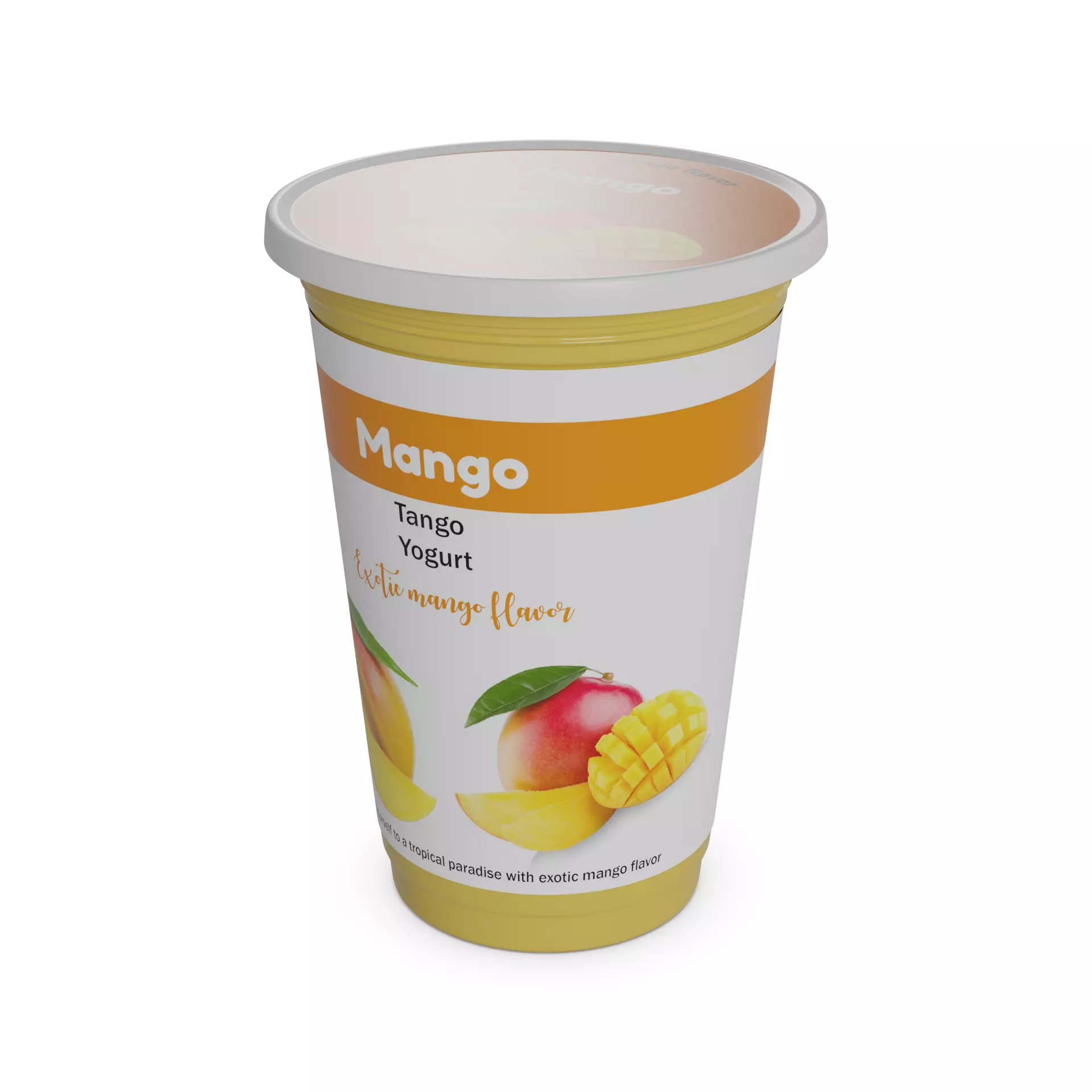 Flavored yoghurts Mango Tango 3D model_0
