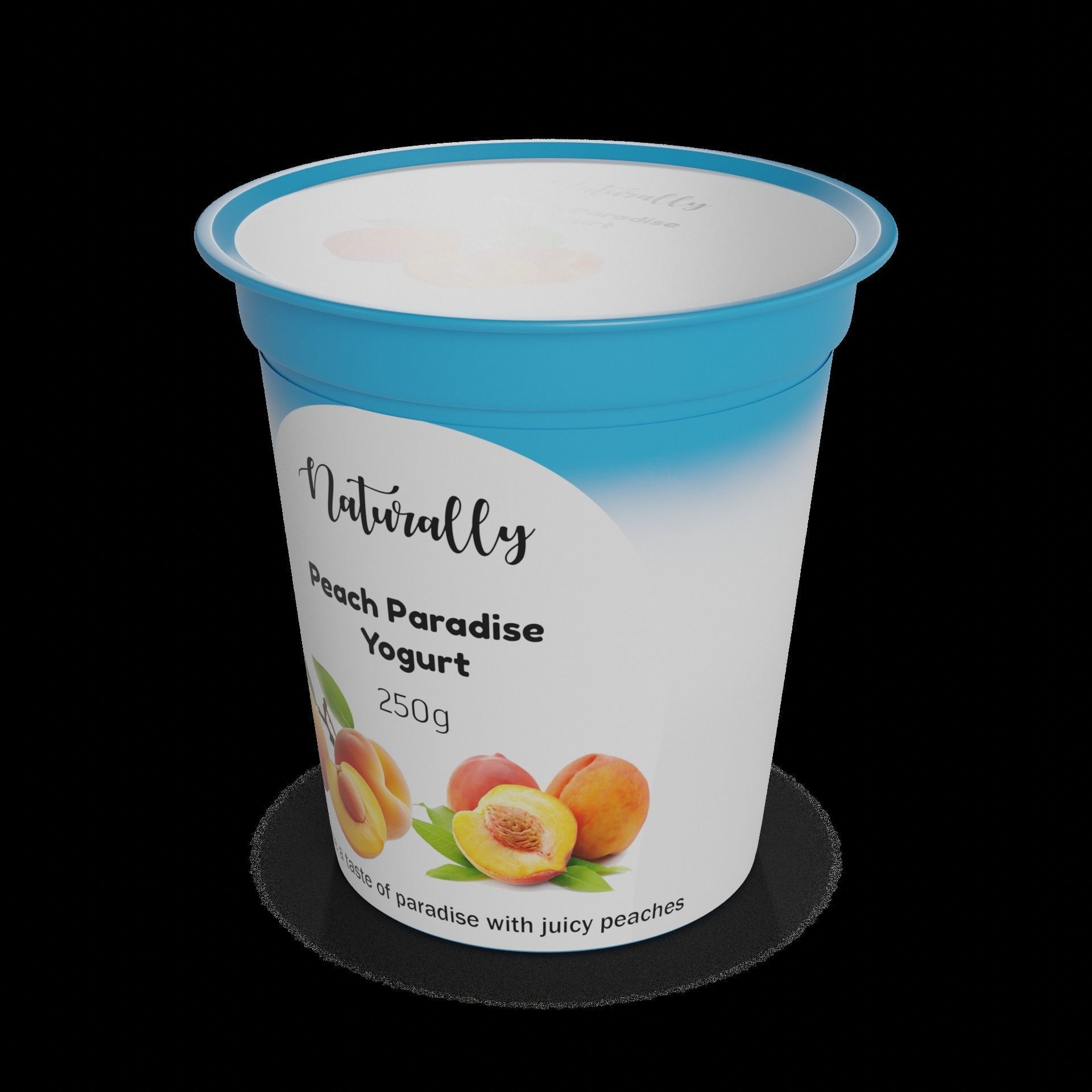 Flavored yoghurts Peach Paradise Low-poly 3D model_1