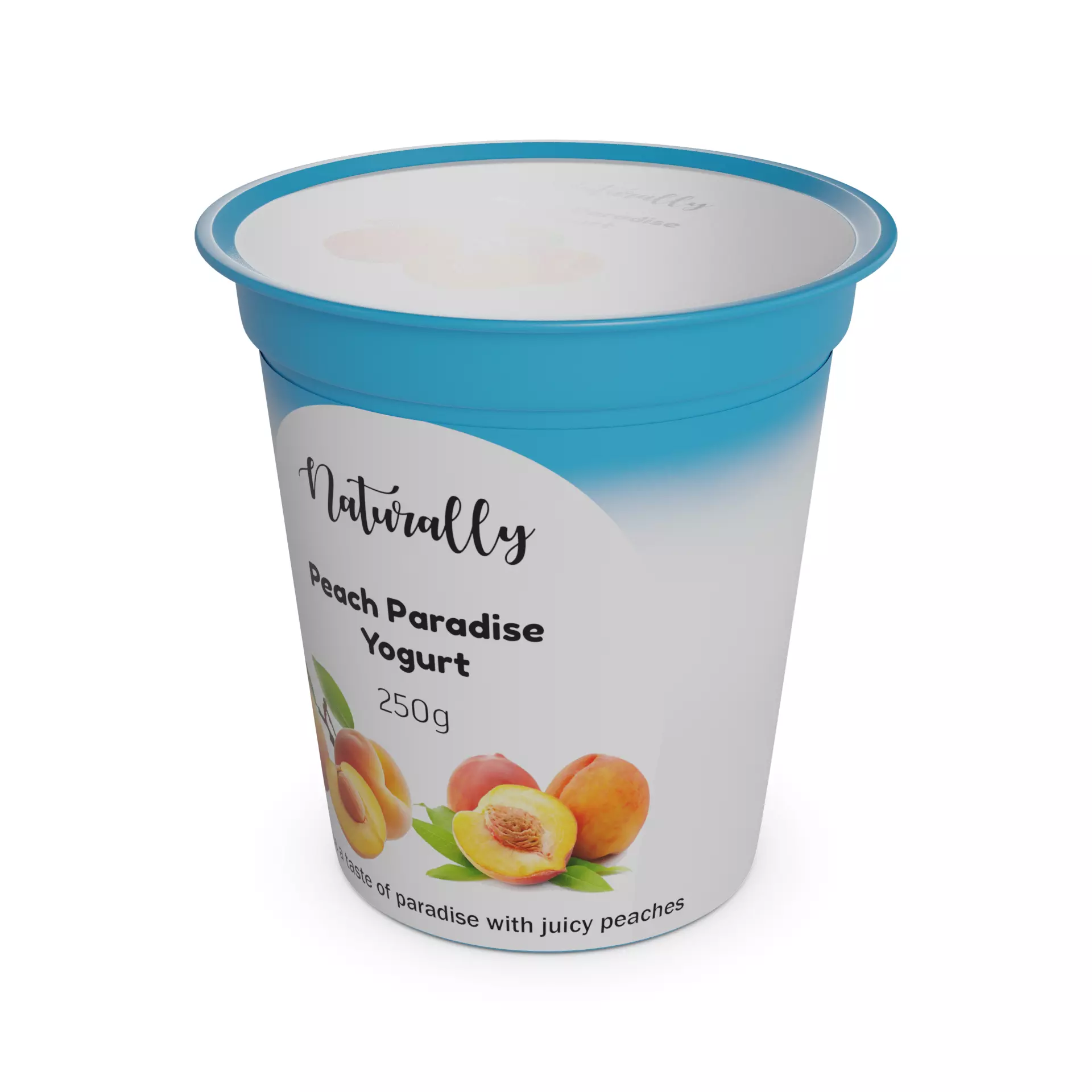 Flavored yoghurts Peach Paradise Low-poly 3D model_0