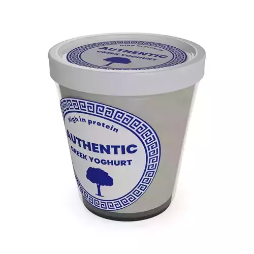 Plain yoghurts Greek Yoghurt 3D model