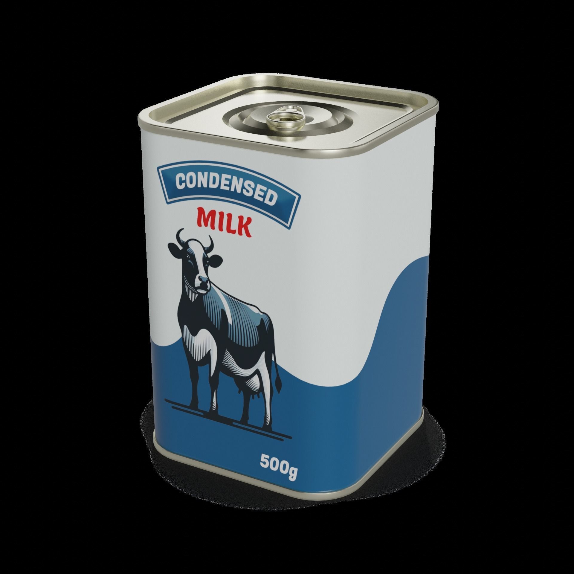 Condensed milk Condensed Milk Low-poly 3D model_1