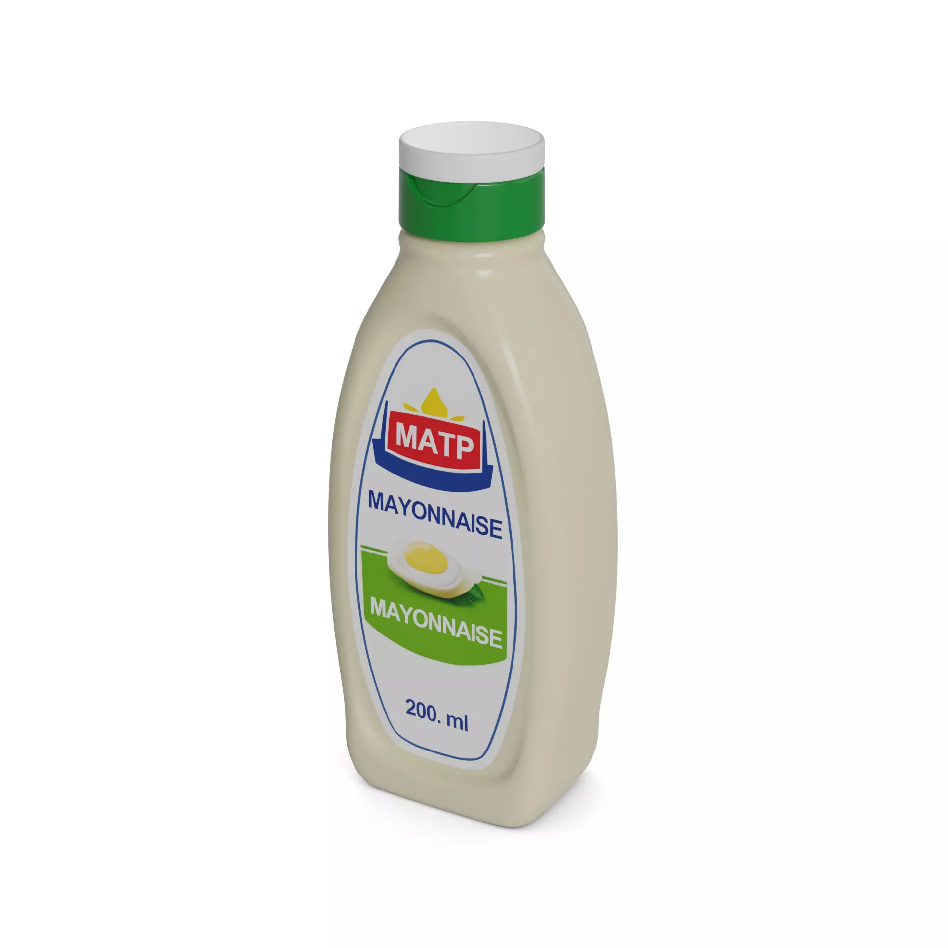 Mayonnaise Mayonnaise Low-poly 3D model_0