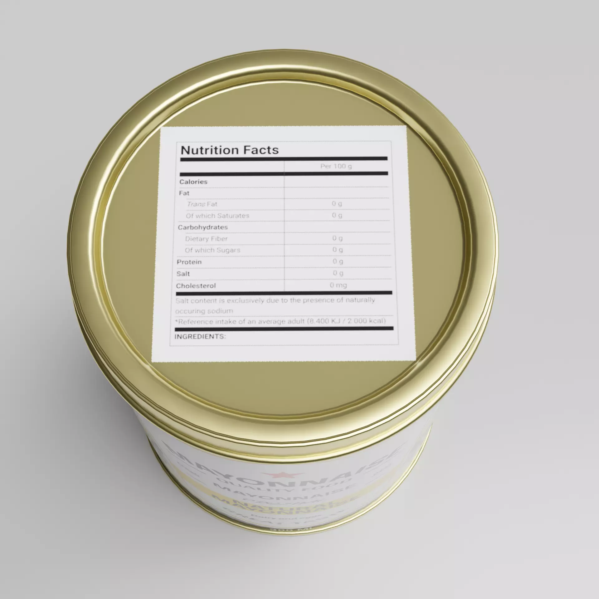 Mayonnaise Mayonnaise Low-poly 3D model_3