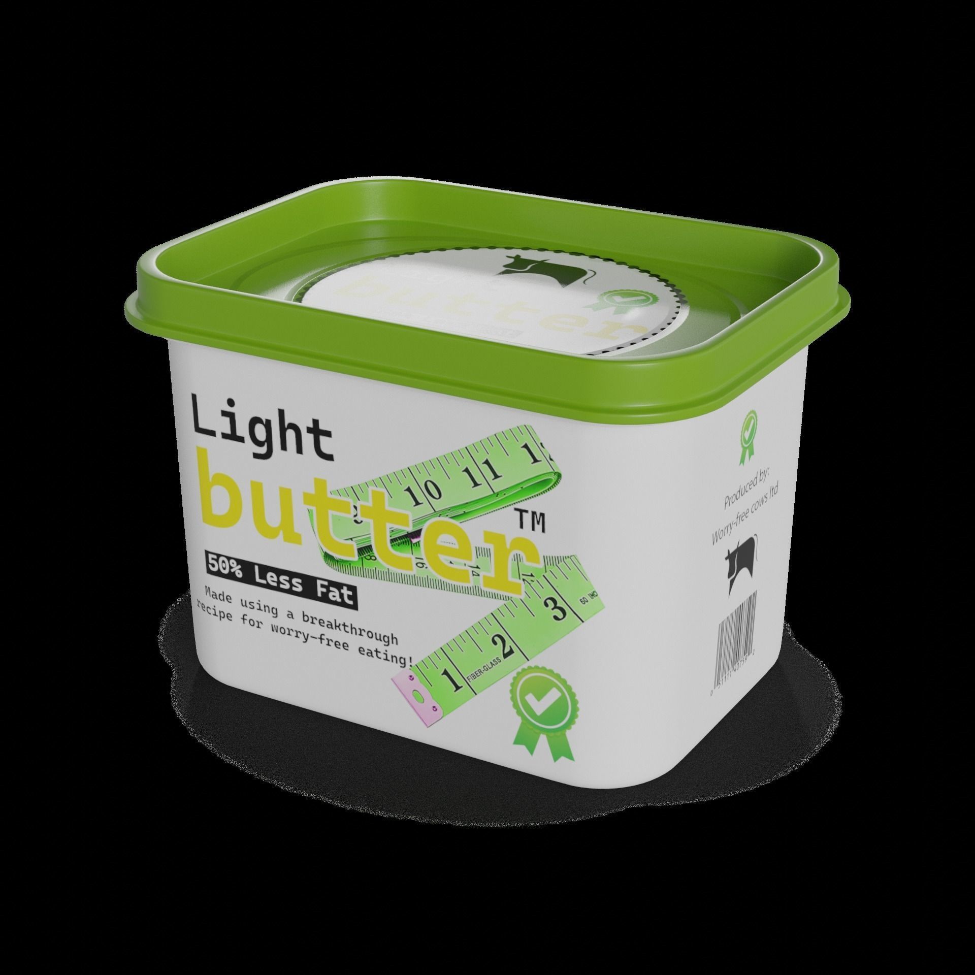 Butter Light Butter Low-poly 3D model_1