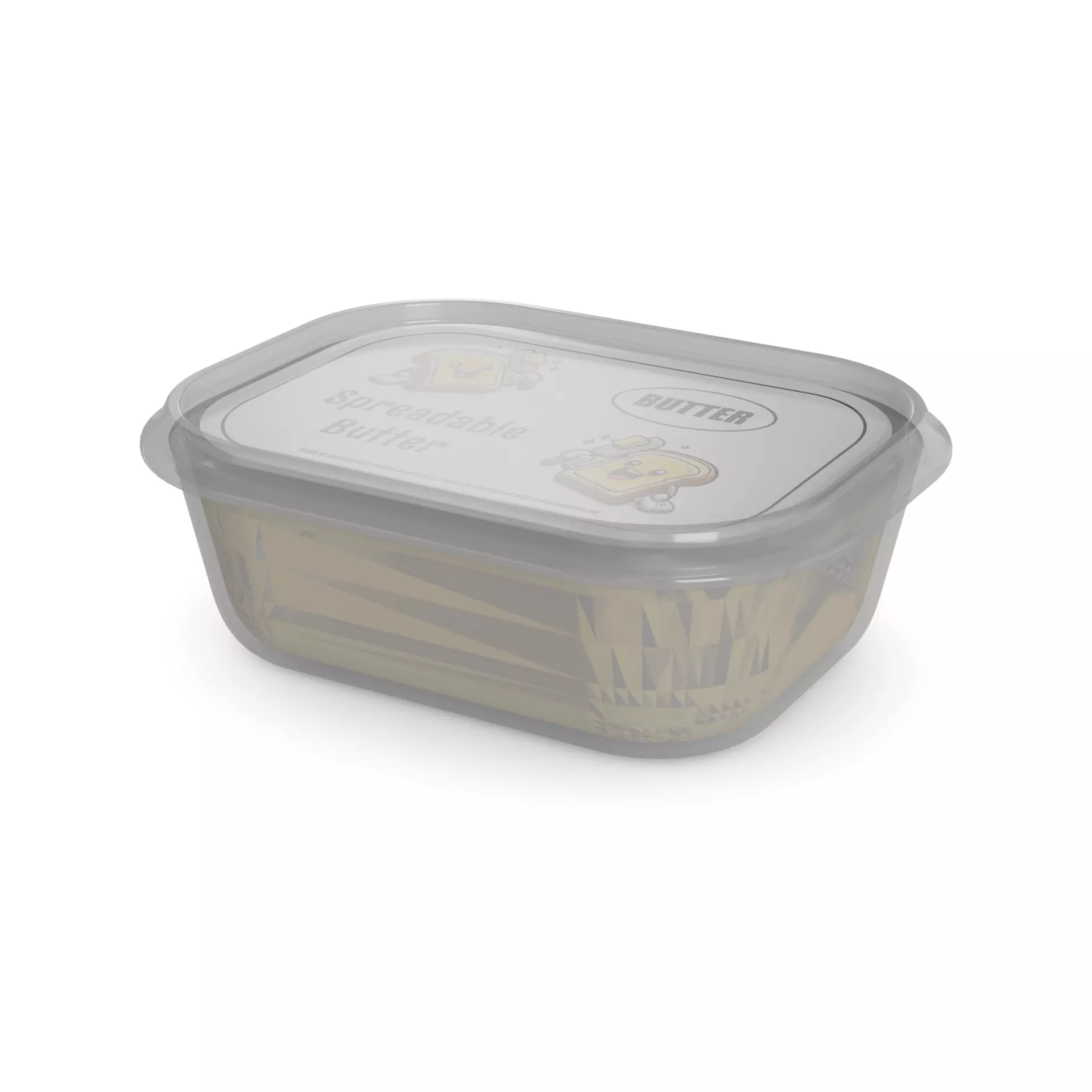 Butter Spreadable Butter Low-poly 3D model_0