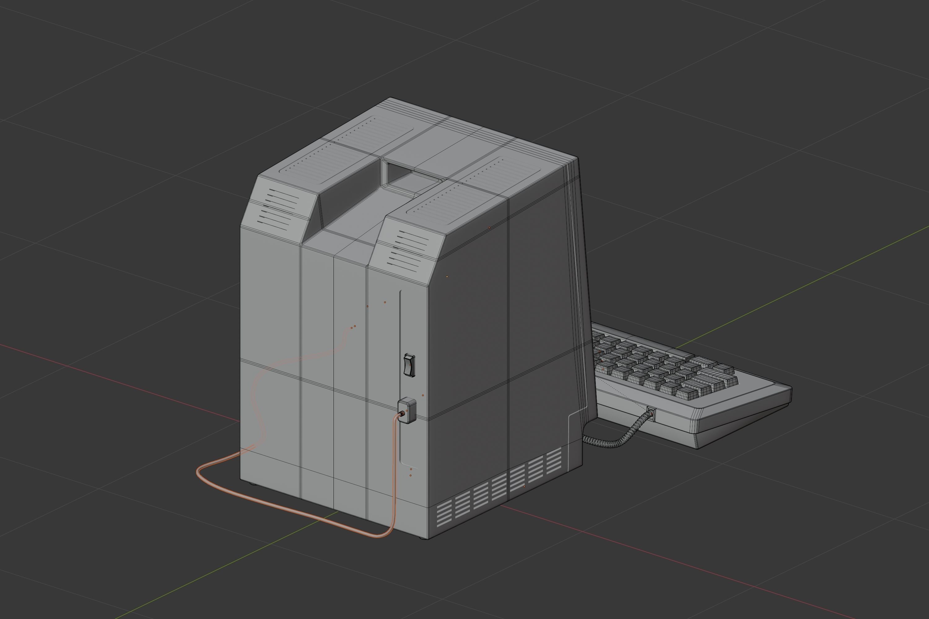 Retro desktop computer 3D model_6