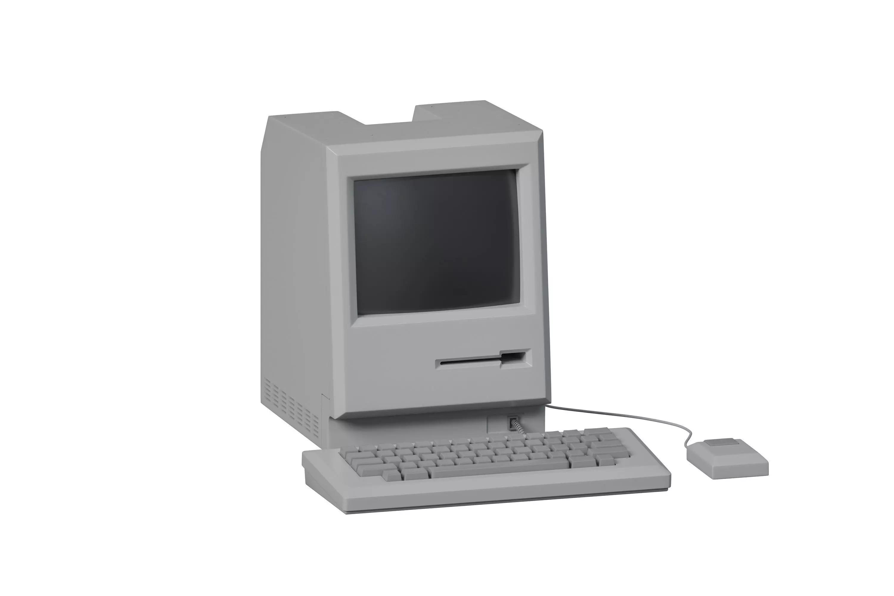 Retro desktop computer 3D model_0