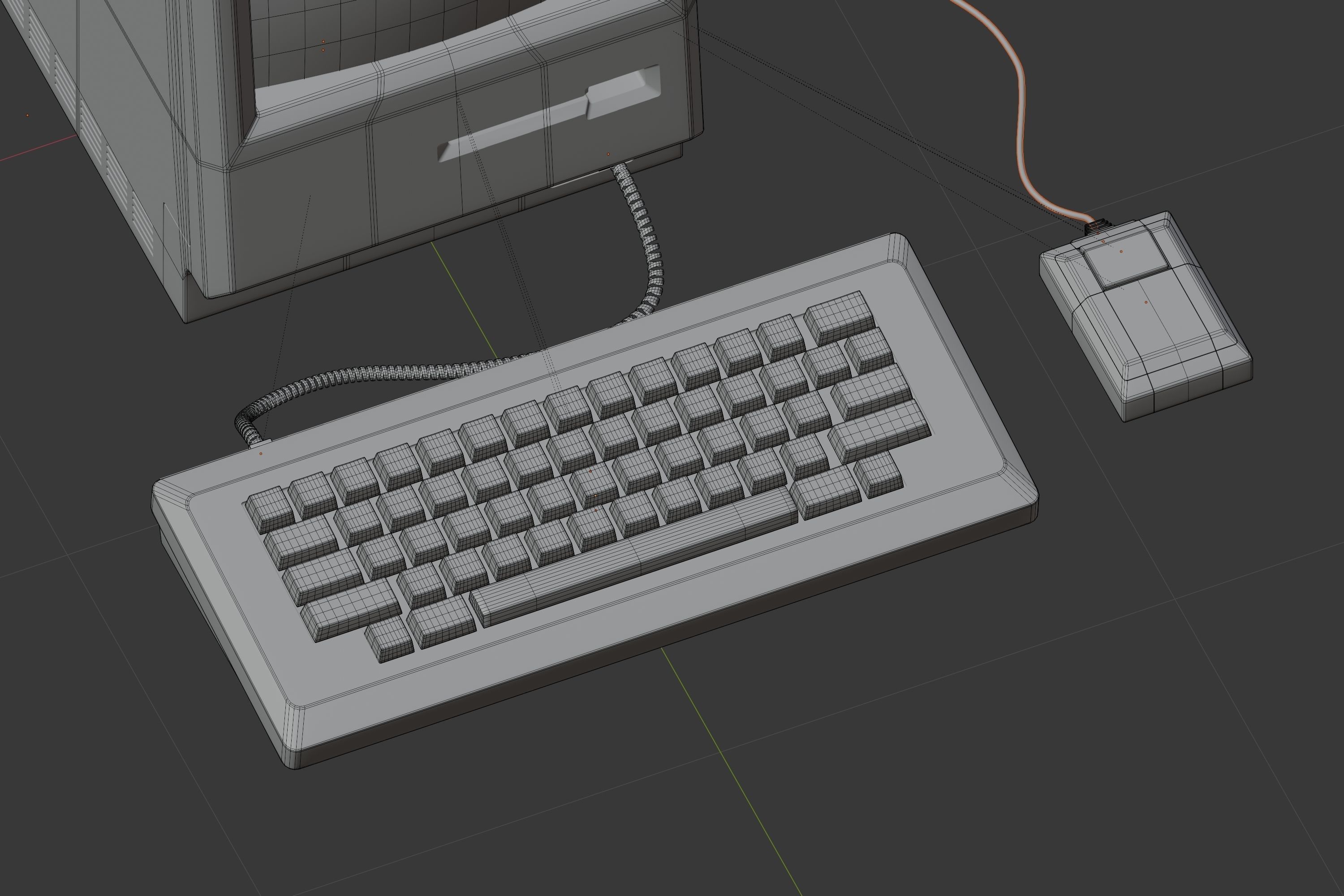 Retro desktop computer 3D model_8