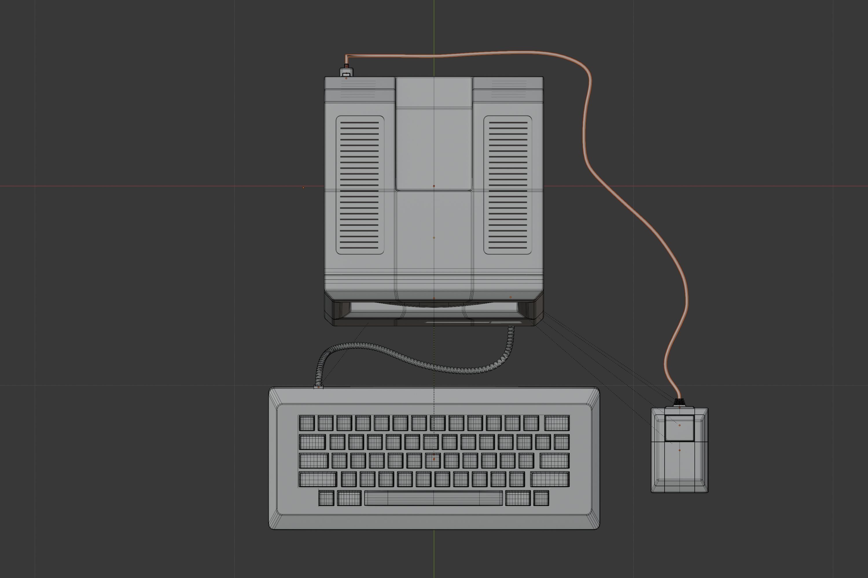 Retro desktop computer 3D model_7