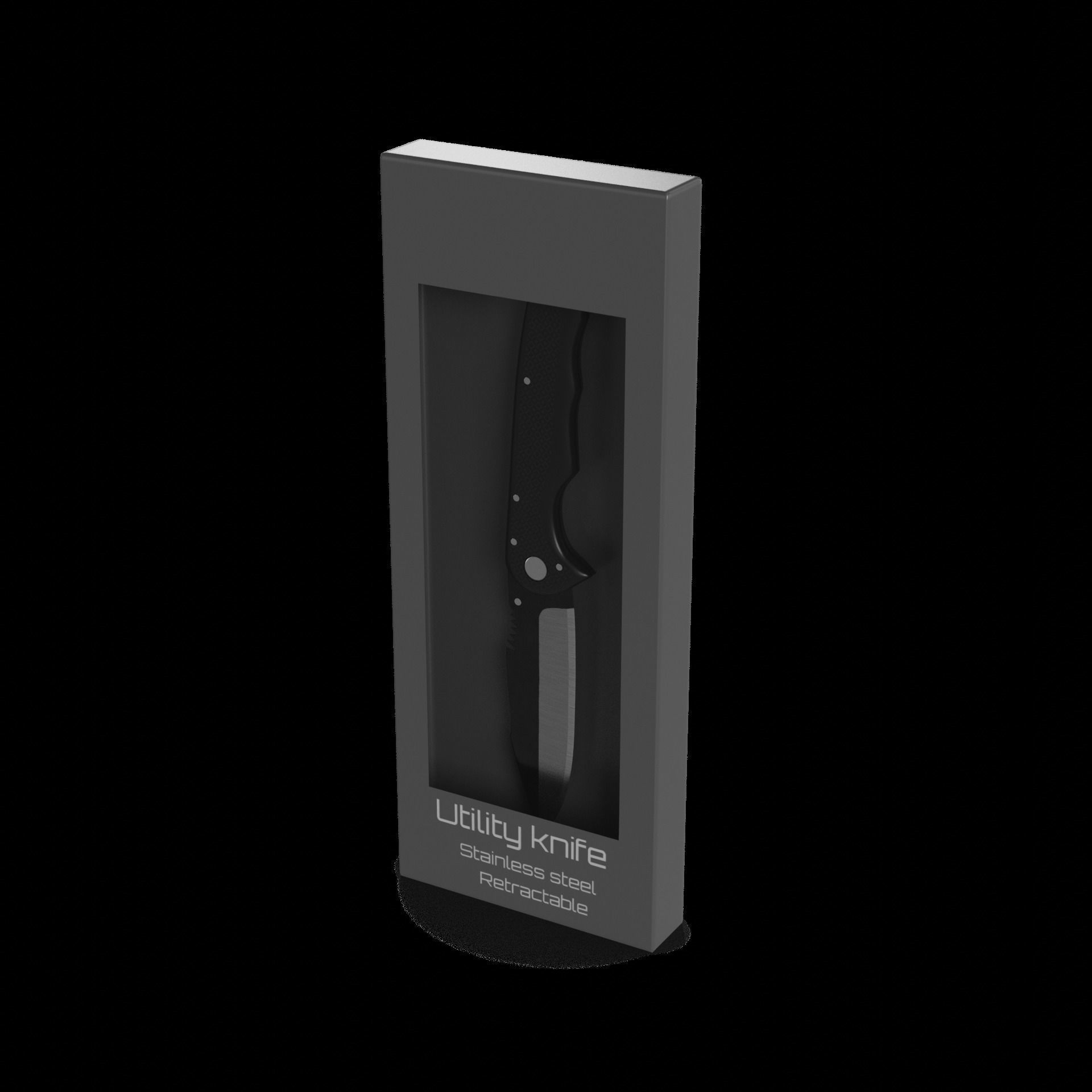 DIY essentials Utility knife Low-poly 3D model_1